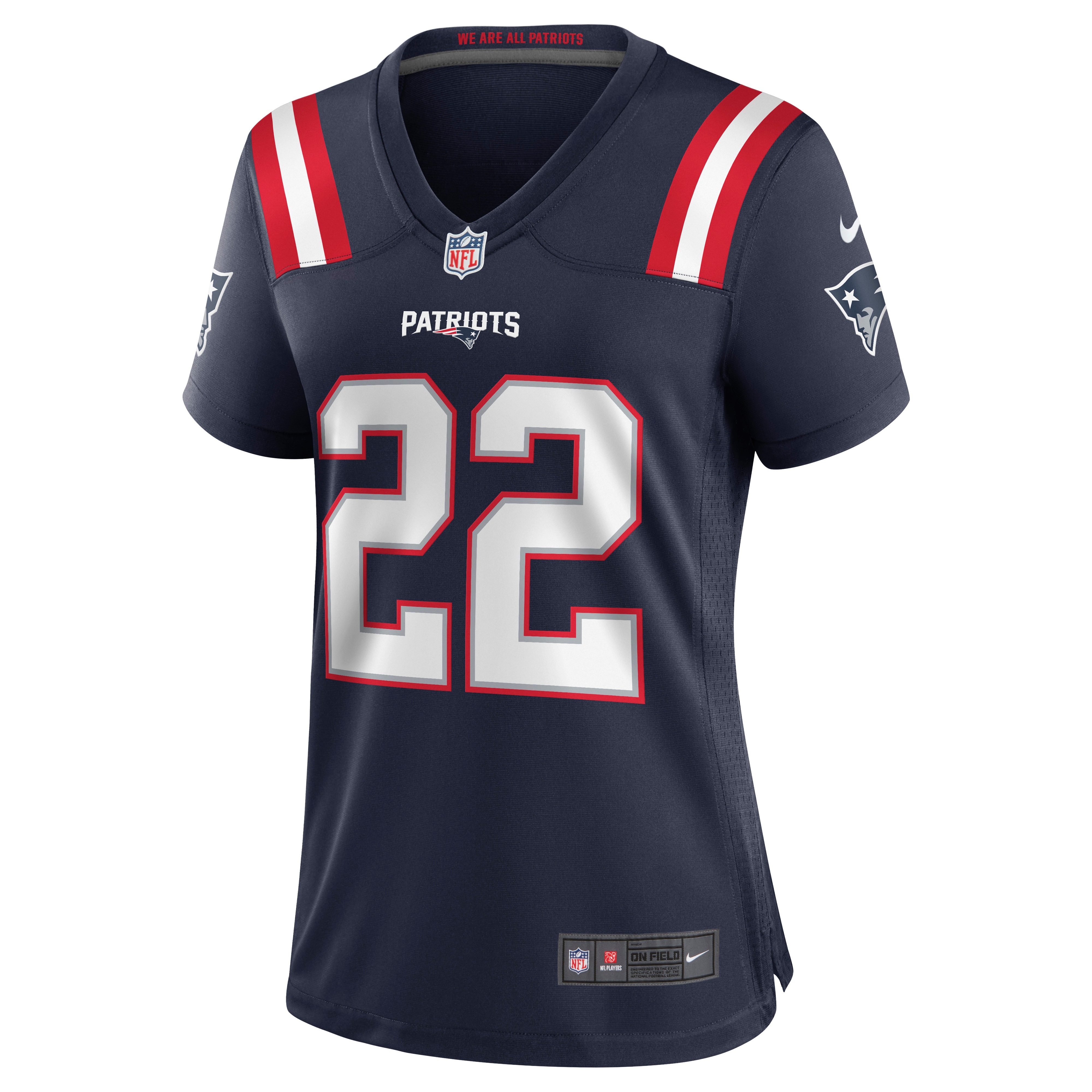 Alternative view of Women's New England Patriots Cody Davis Navy Game Jersey JS7445 nicesnker