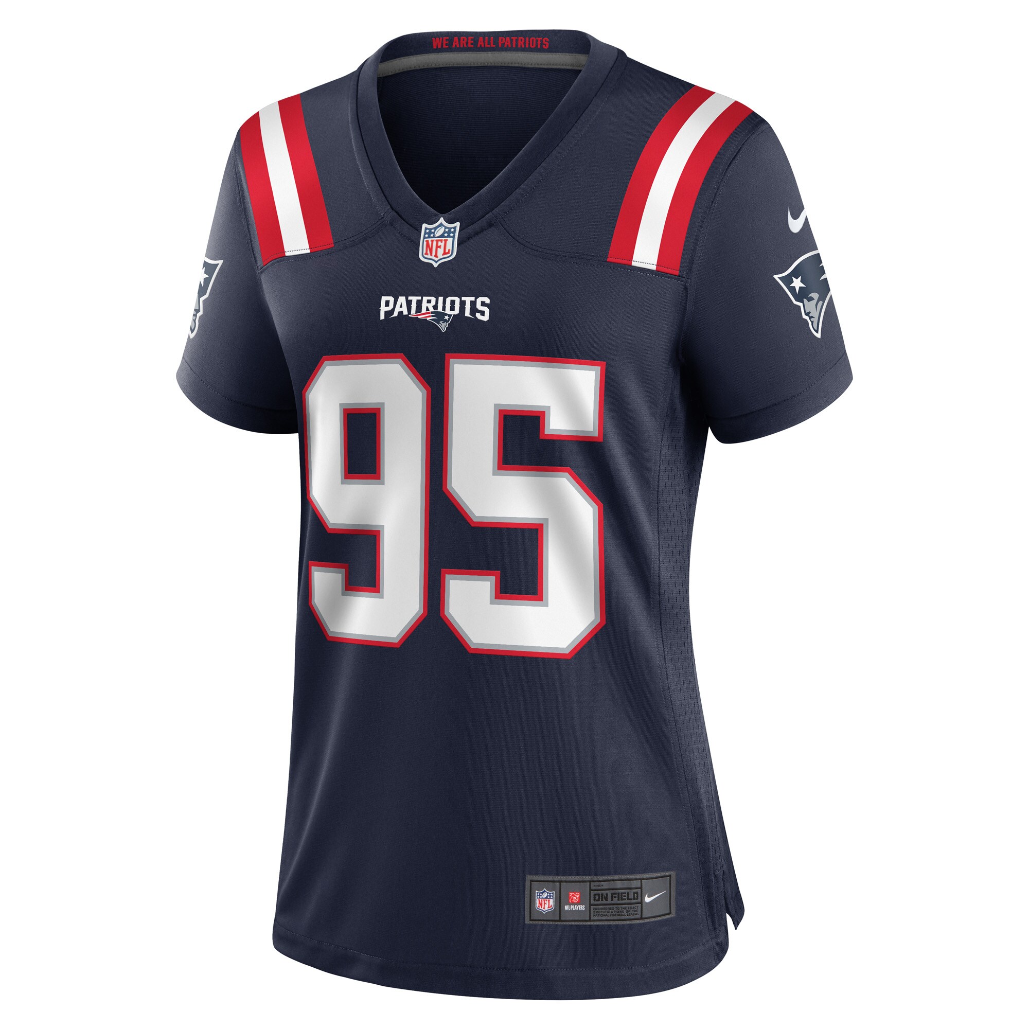 Alternative view of Women's New England Patriots Daniel Ekuale Navy Game Player Jersey JS6197 nicesnker