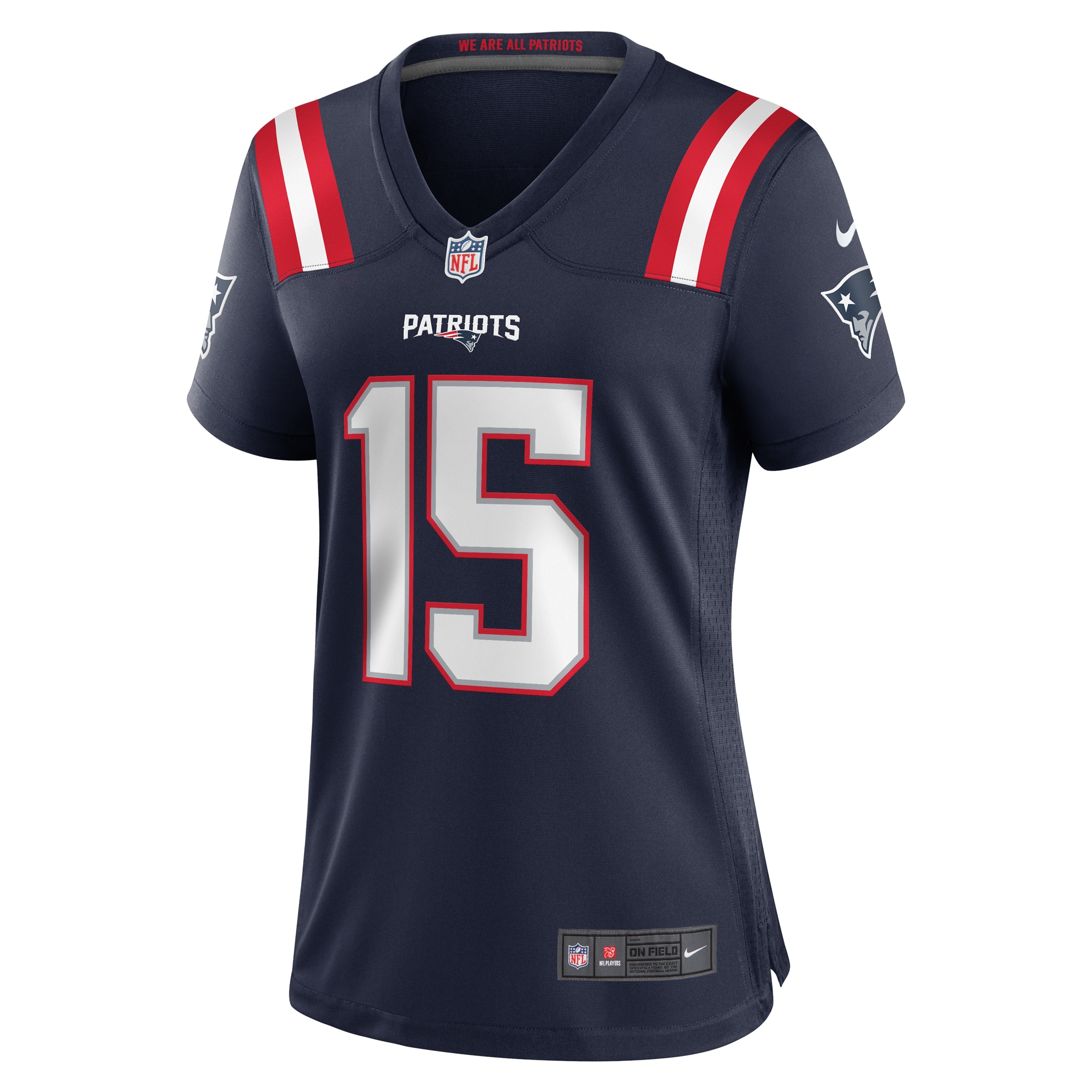 Alternative view of Women's New England Patriots Ezekiel Elliott Navy Game Player Jersey JS1841 nicesnker