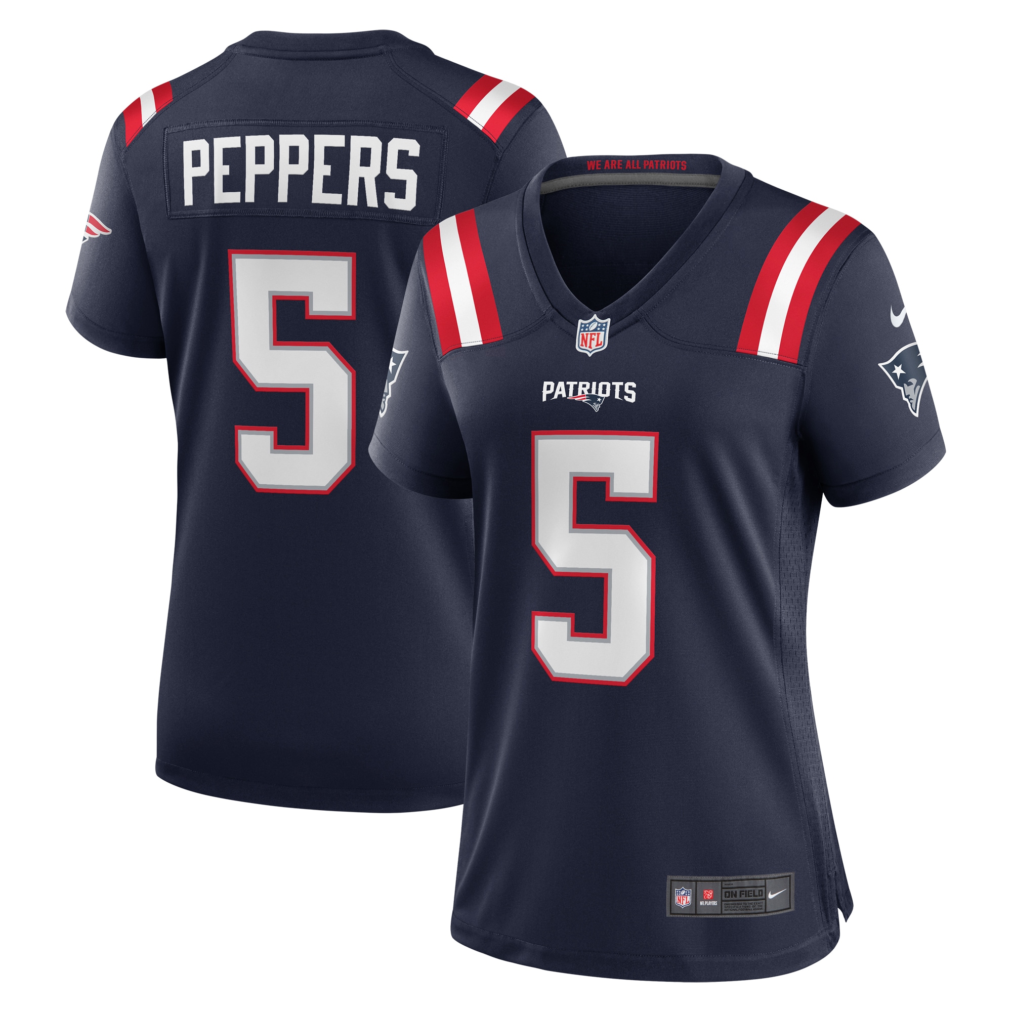 Women's New England Patriots Jabrill Peppers Navy Game Player Jersey JS2209 nicesnker