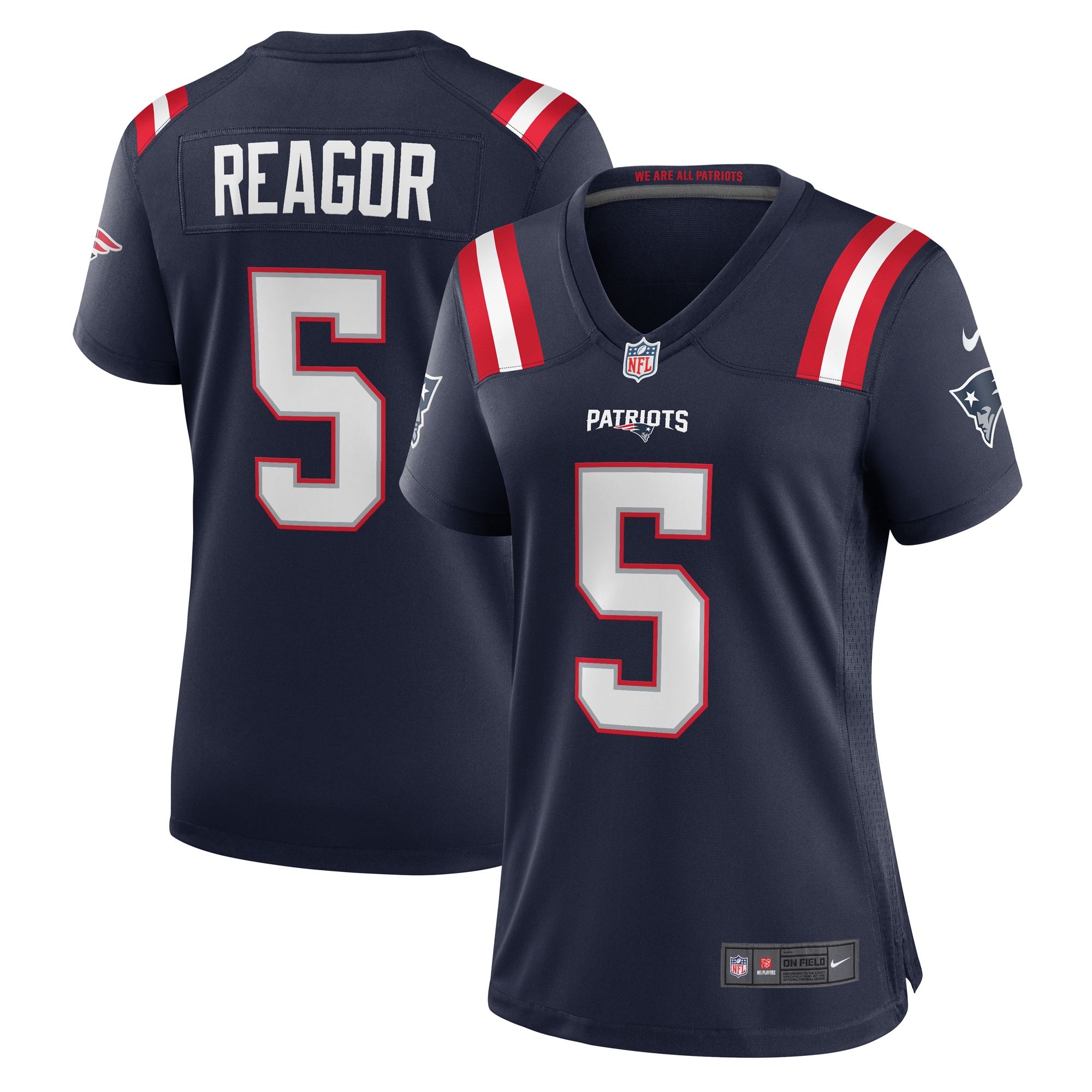 Women's New England Patriots Jalen Reagor Navy Team Game Jersey JS1842 nicesnker