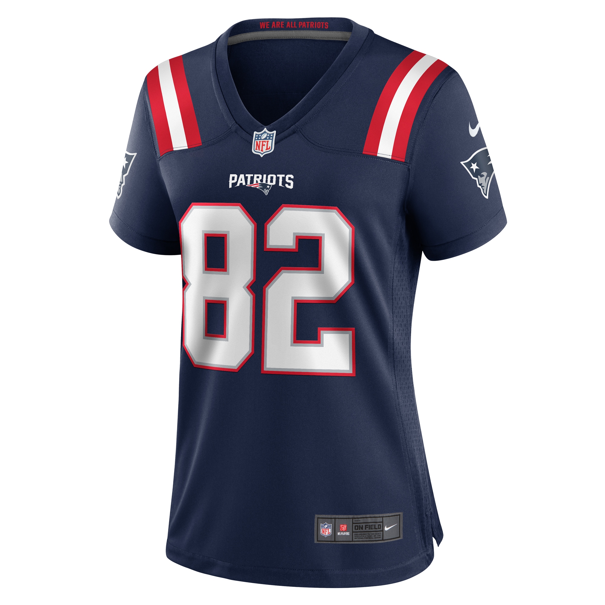 Alternative view of Women's New England Patriots JaQuae Jackson Navy Game Jersey JS6320 nicesnker