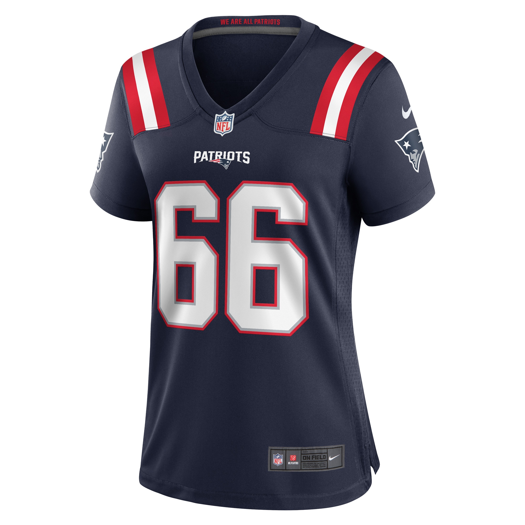 Alternative view of Women's New England Patriots Kody Russey Navy Game Player Jersey JS3533 nicesnker