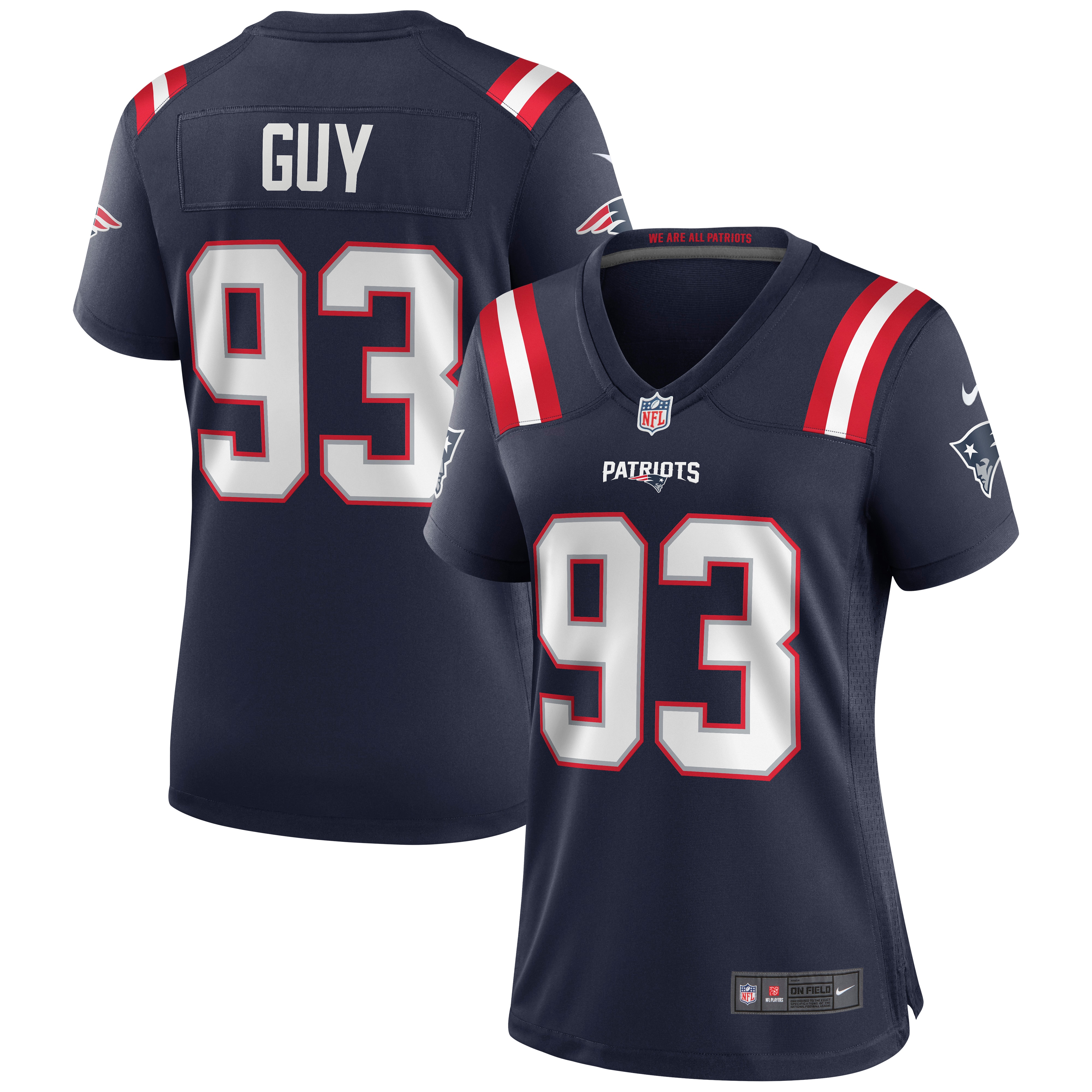 Women's New England Patriots Lawrence Guy Navy Game Jersey JS9730 nicesnker