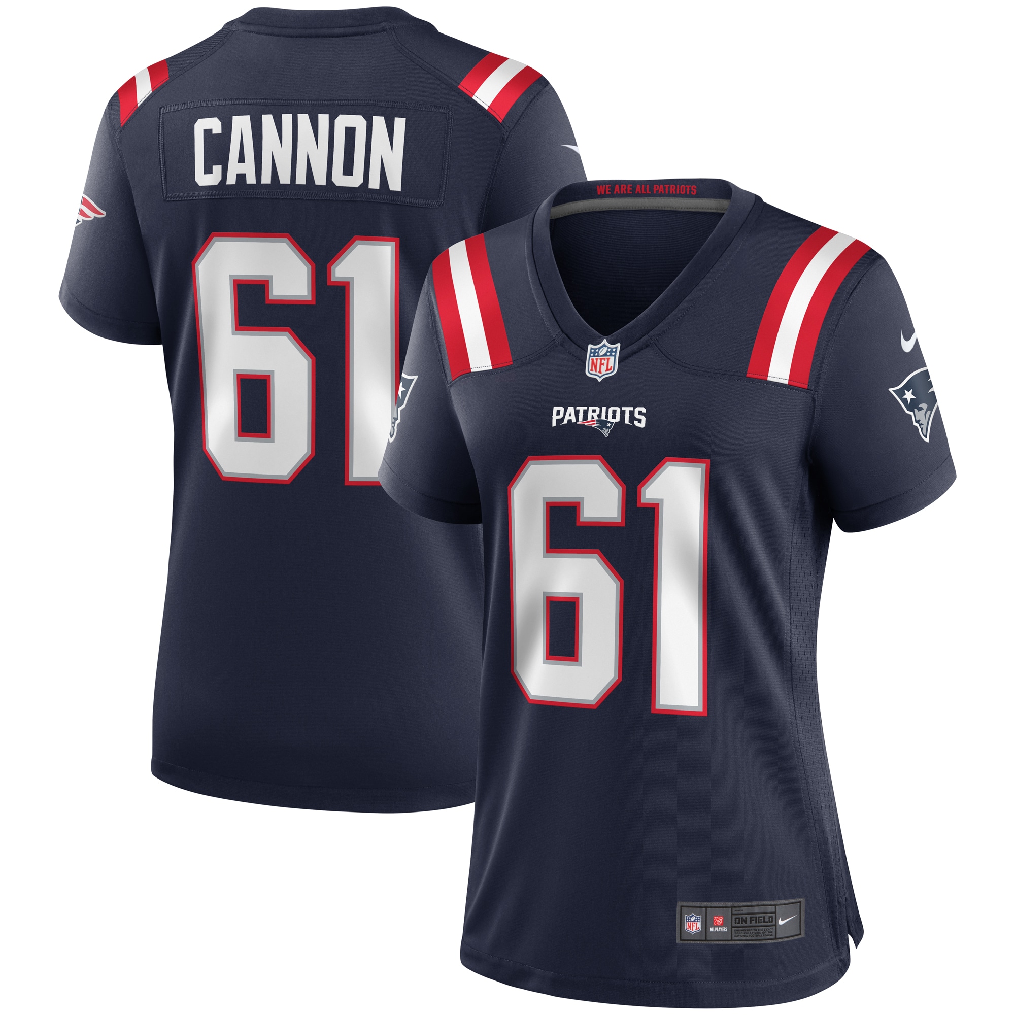 Women's New England Patriots Marcus Cannon Navy Game Jersey JS7263 nicesnker