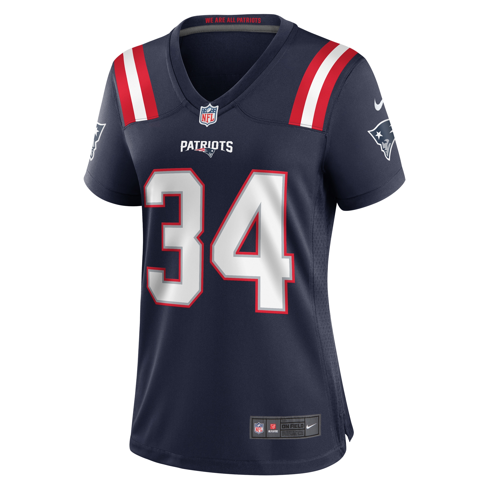 Alternative view of Women's New England Patriots Quandre Mosely Navy Home Game Player Jersey JS3219 nicesnker