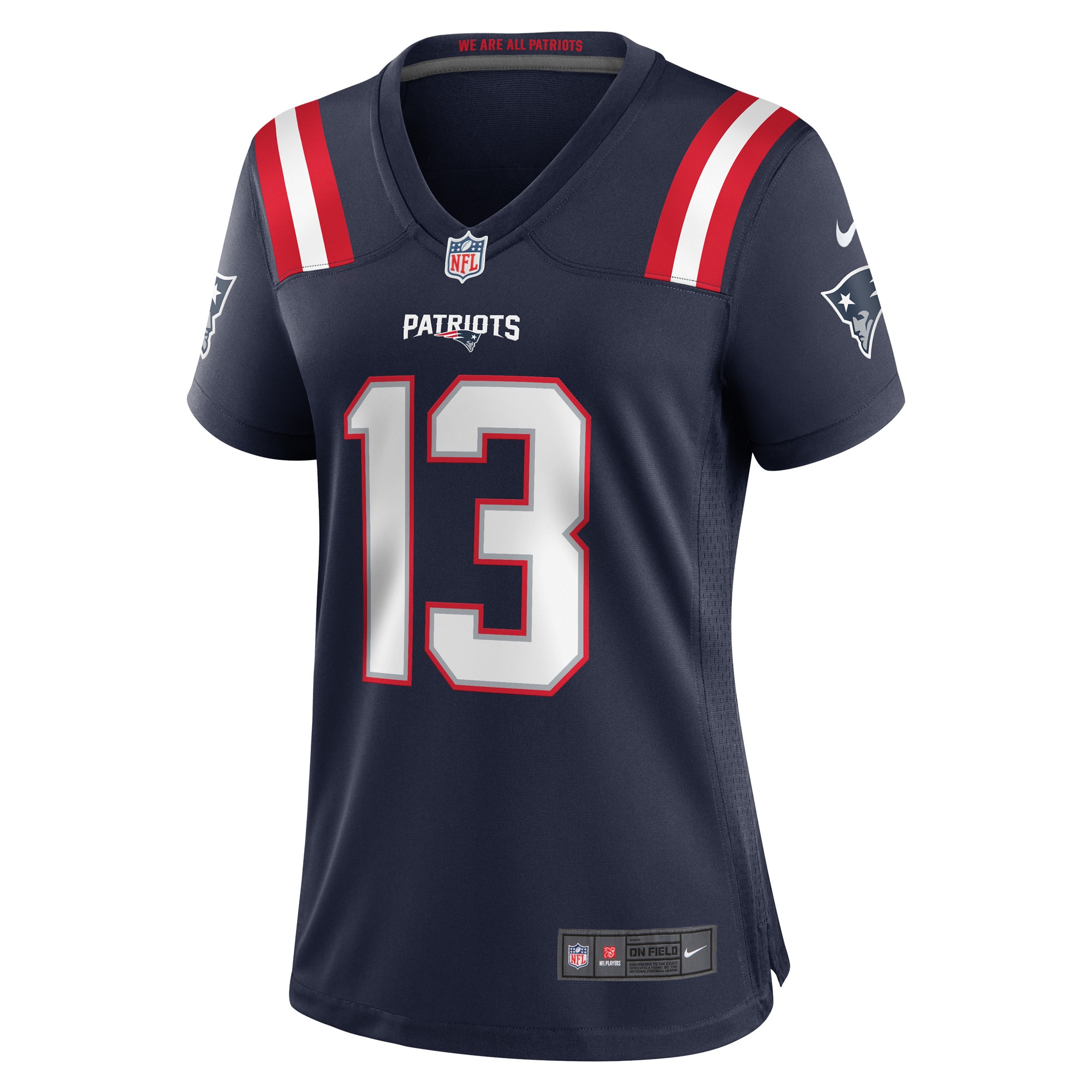 Alternative view of Women's New England Patriots Quinn Nordin Navy Game Player Jersey JS4404 nicesnker