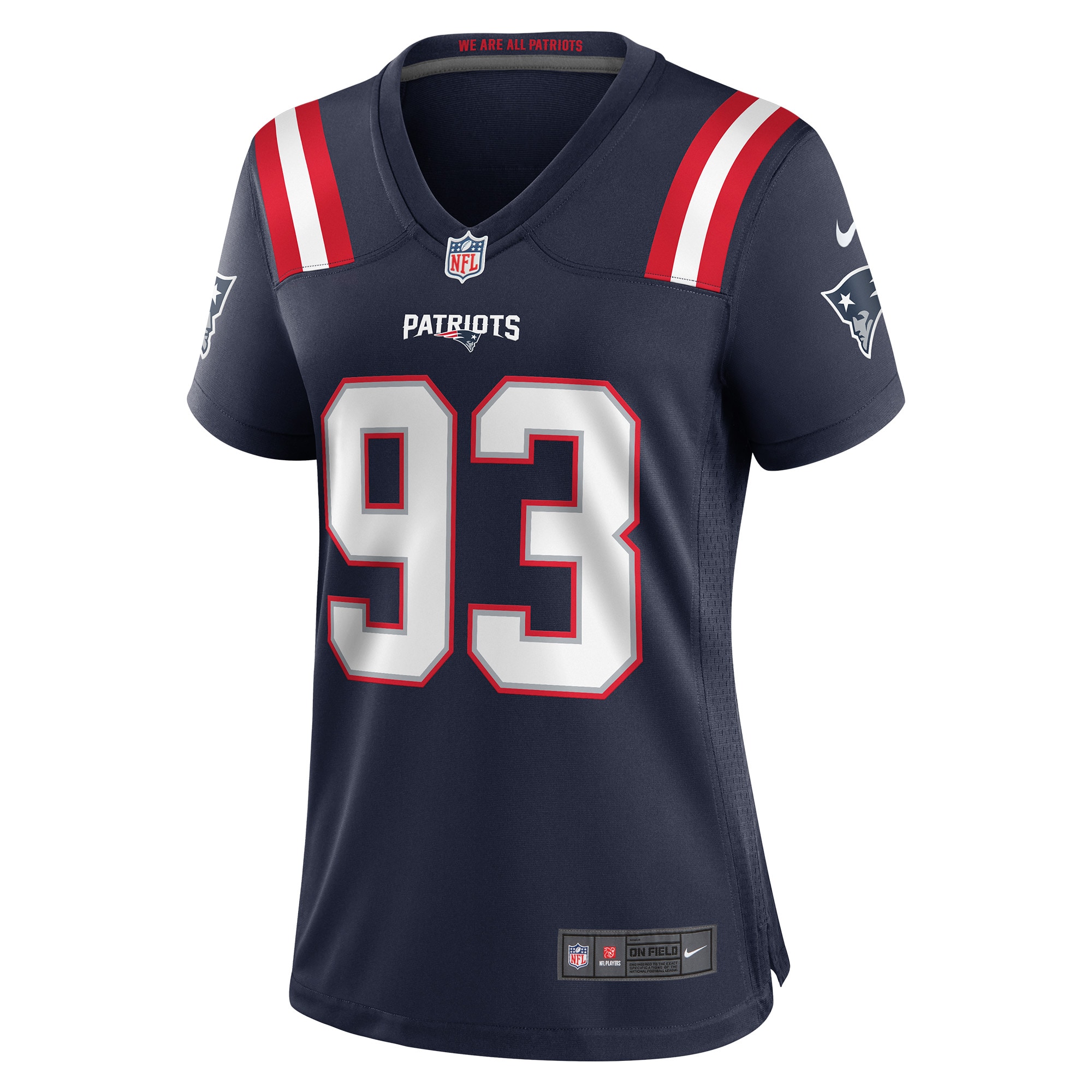 Alternative view of Women's New England Patriots Richard Seymour Navy Retired Player Game Jersey JS6207 nicesnker