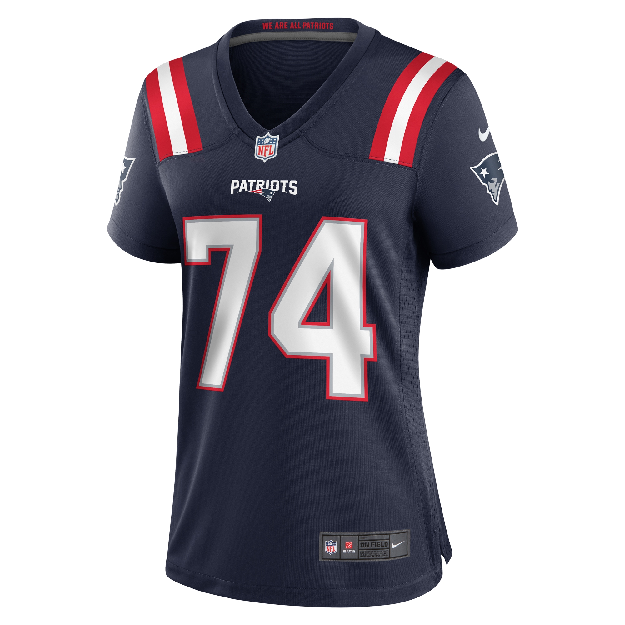 Alternative view of Women's New England Patriots Riley Reiff Navy Game Jersey JS6008 nicesnker