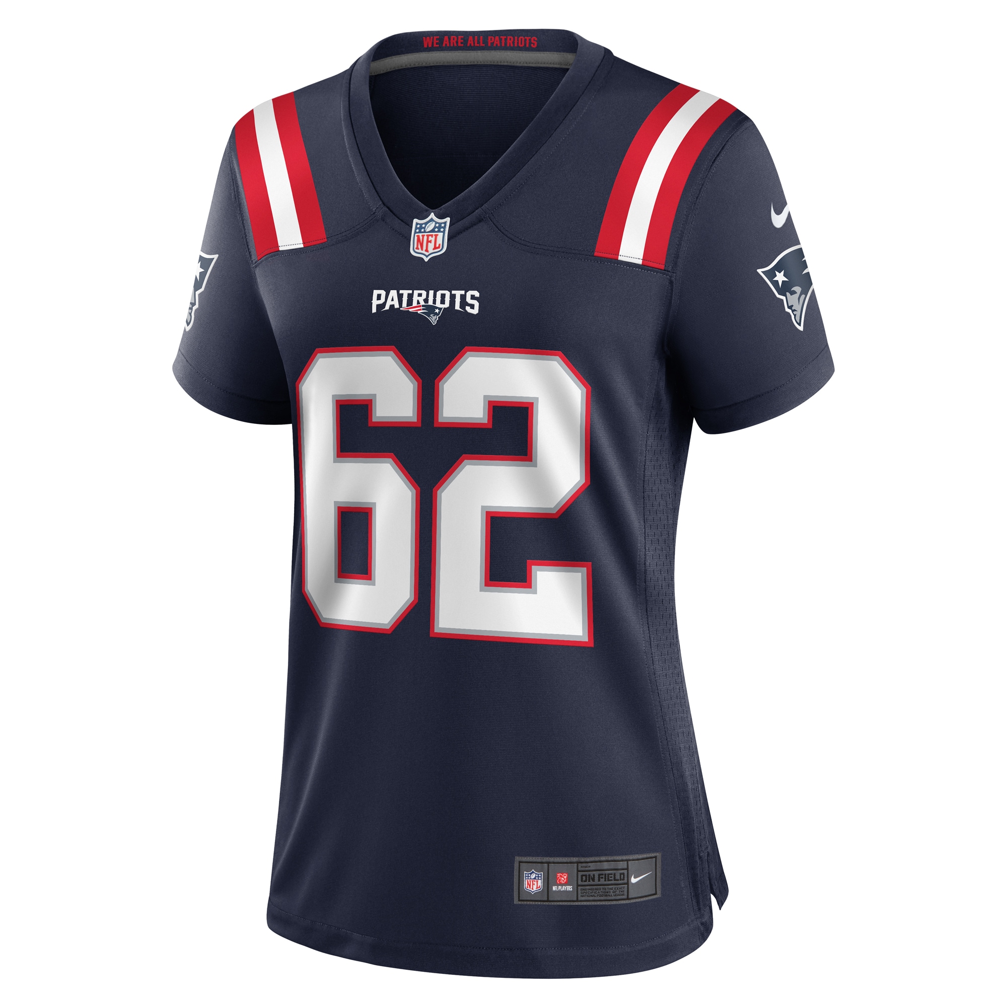Alternative view of Women's New England Patriots Sidy Sow Navy Team Game Jersey JS7637 nicesnker