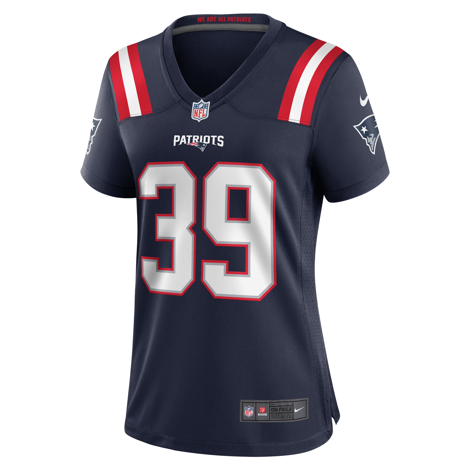 Alternative view of Women's New England Patriots Tae Hayes Navy Home Game Player Jersey JS2007 nicesnker