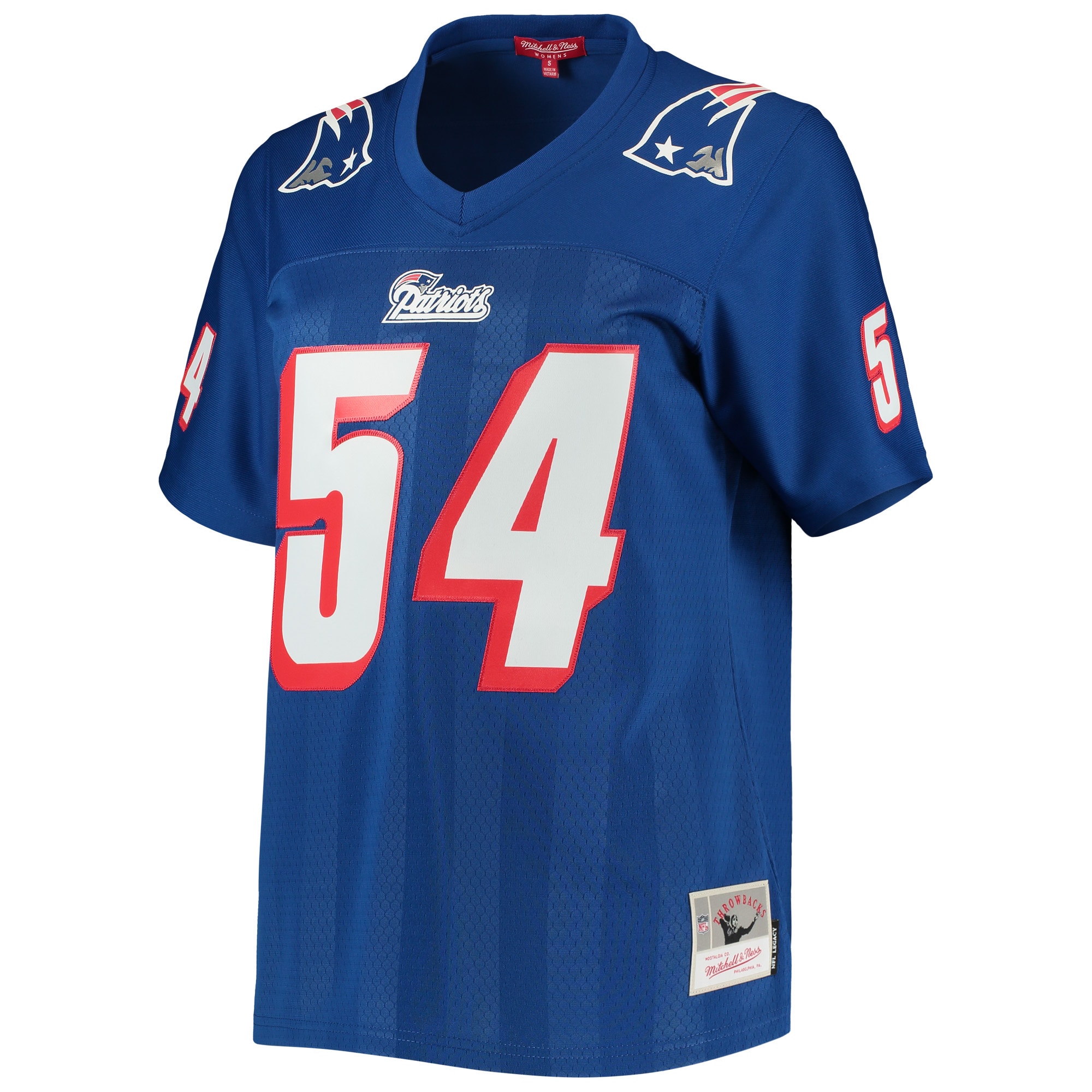Alternative view of Women's New England Patriots Tedy Bruschi Mitchell & Ness Royal Legacy Player Jersey JS5070 nicesnker