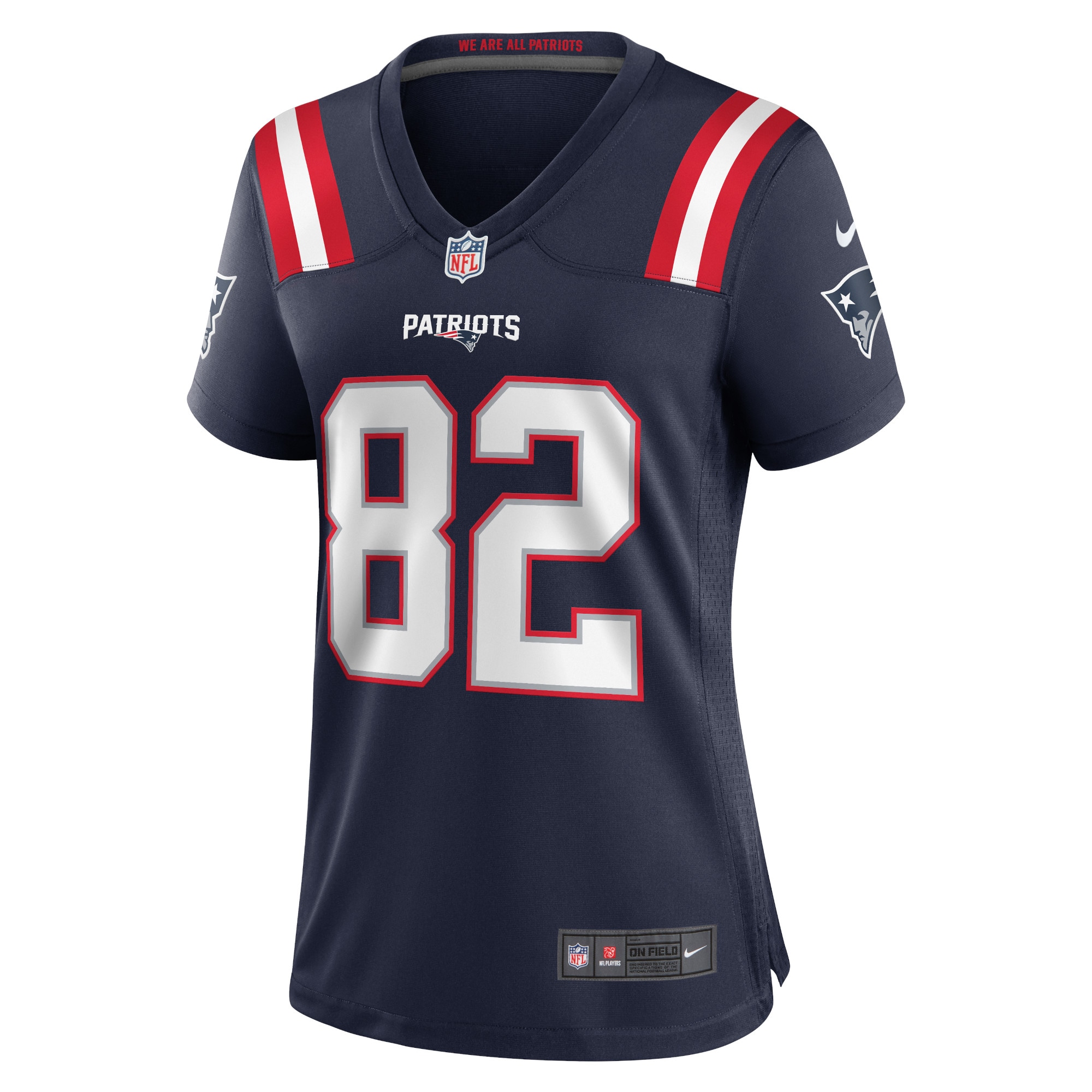 Alternative view of Women's New England Patriots Tre Nixon Navy Player Game Jersey JS4863 nicesnker