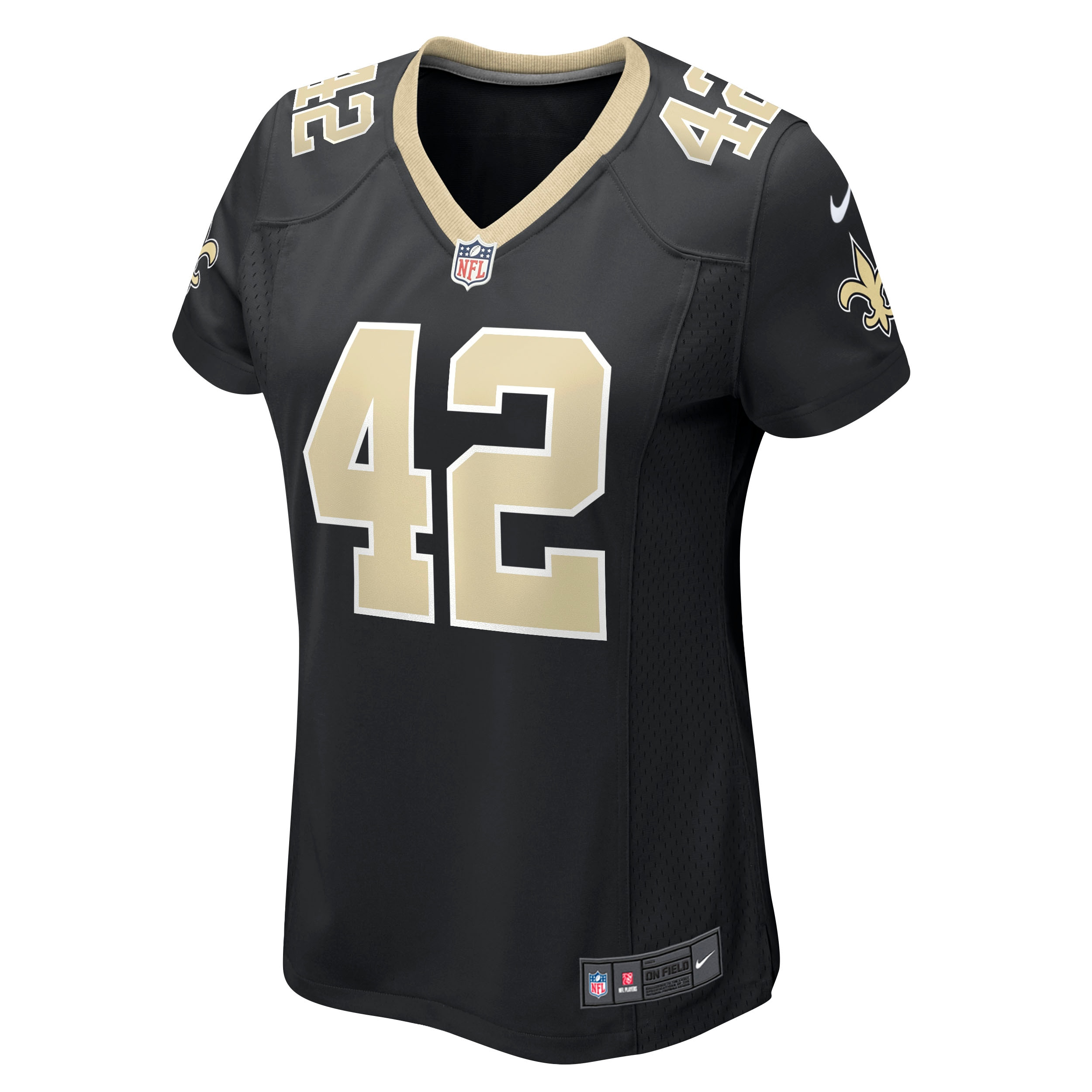 Alternative view of Women's New Orleans Saints Chase Hansen Black Game Jersey JS9372 nicesnker