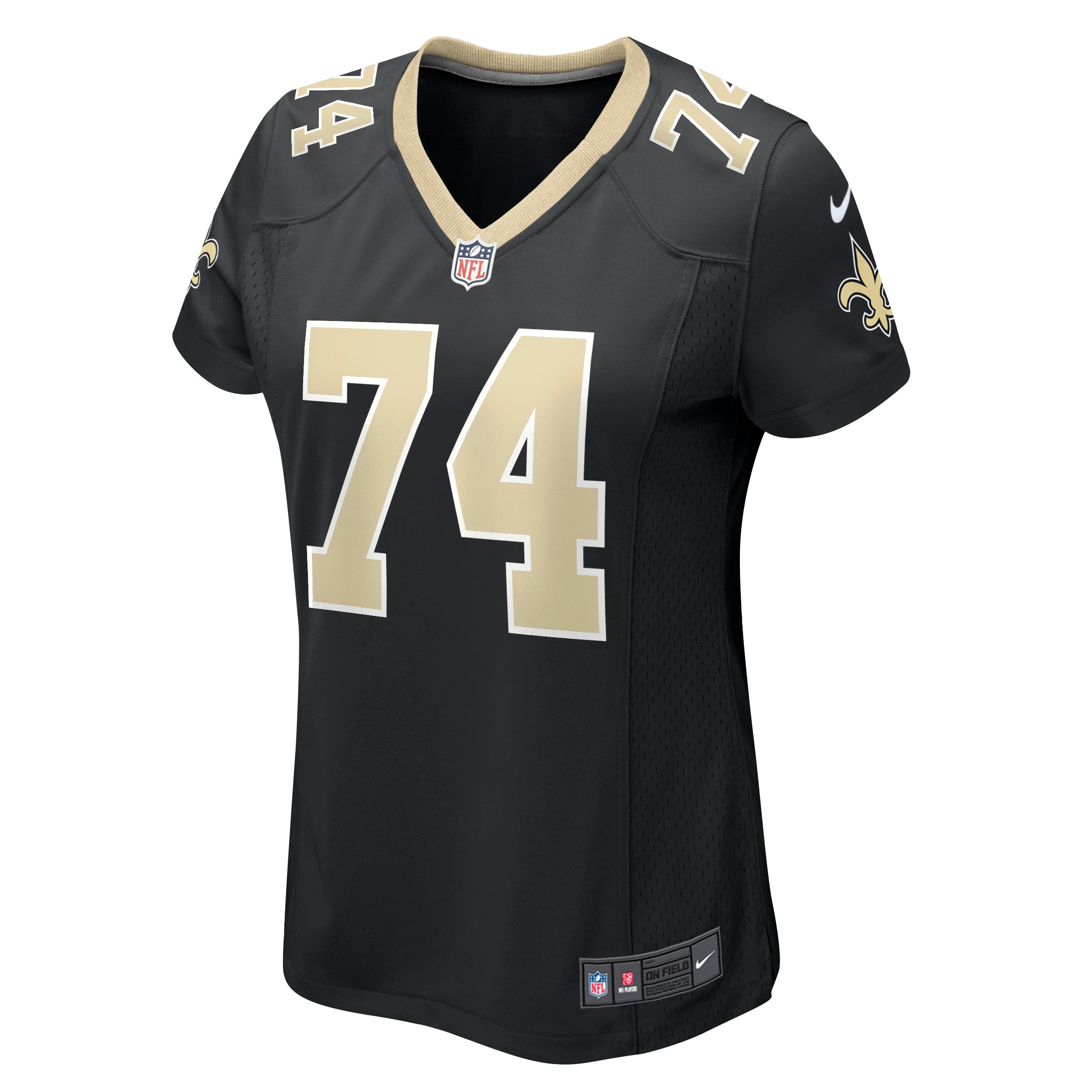 Alternative view of Women's New Orleans Saints James Hurst Black Game Jersey JS4118 nicesnker