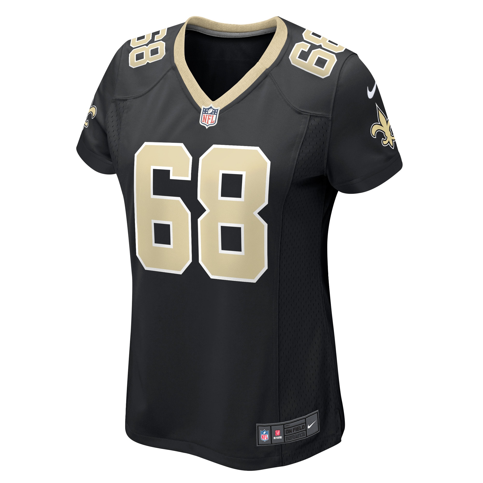 Alternative view of Women's New Orleans Saints Josh Andrews Black Game Player Jersey JS2443 nicesnker