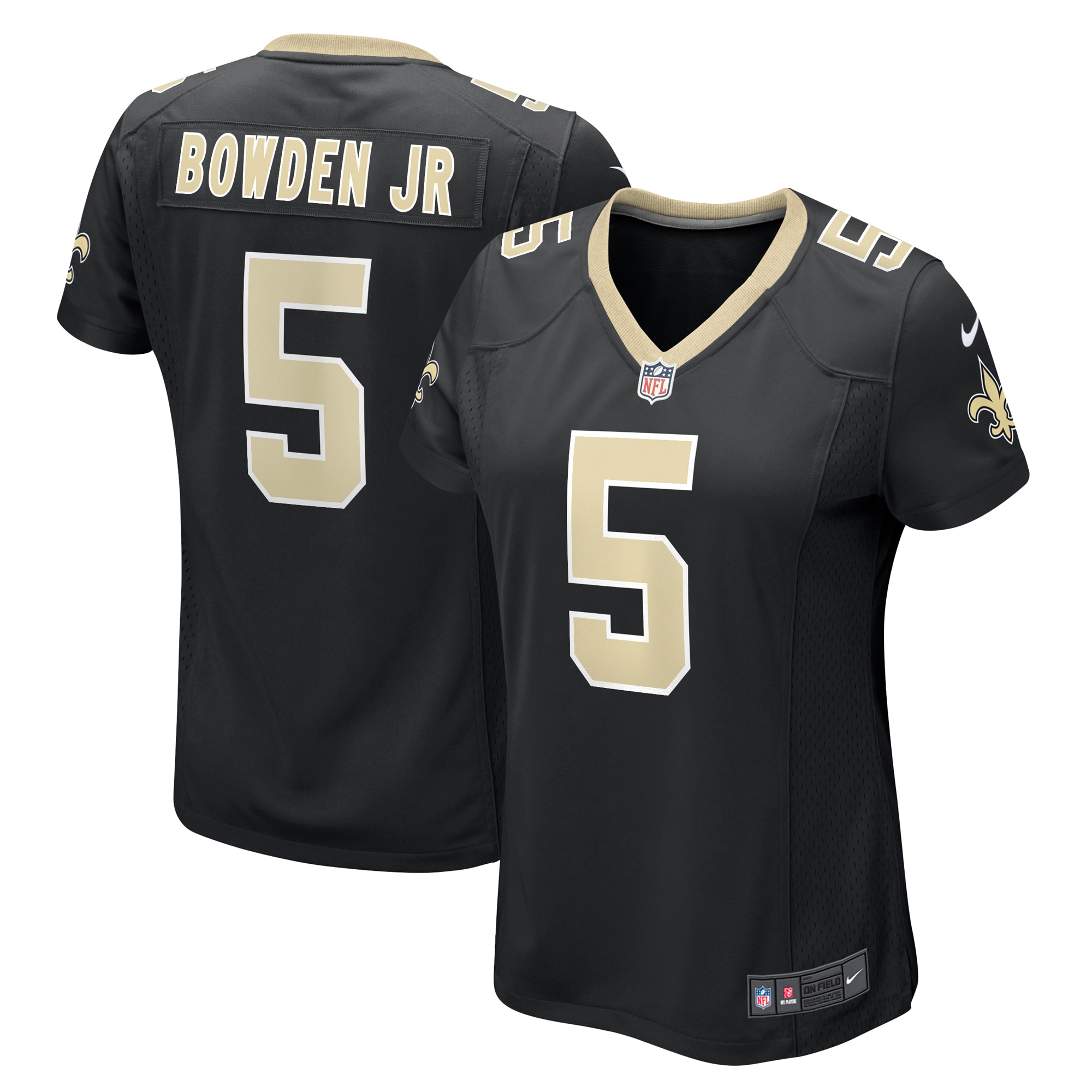 Women's New Orleans Saints Lynn Bowden Jr. Black Team Game Jersey JS7881 nicesnker