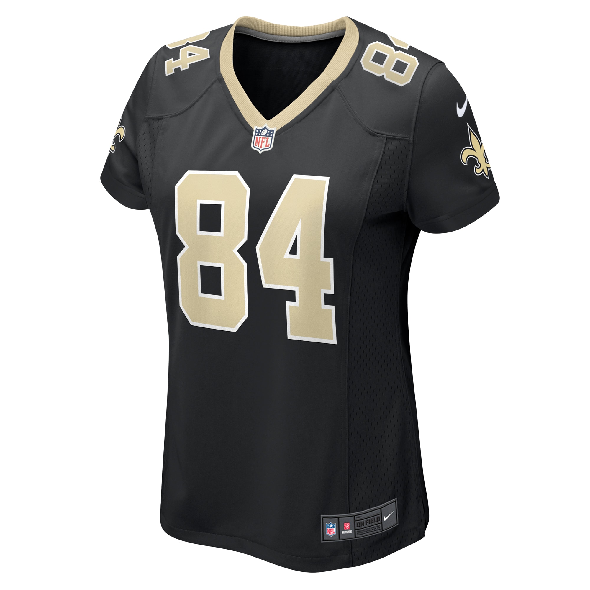 Alternative view of Women's New Orleans Saints Mason Tipton Black Game Jersey JS8504 nicesnker