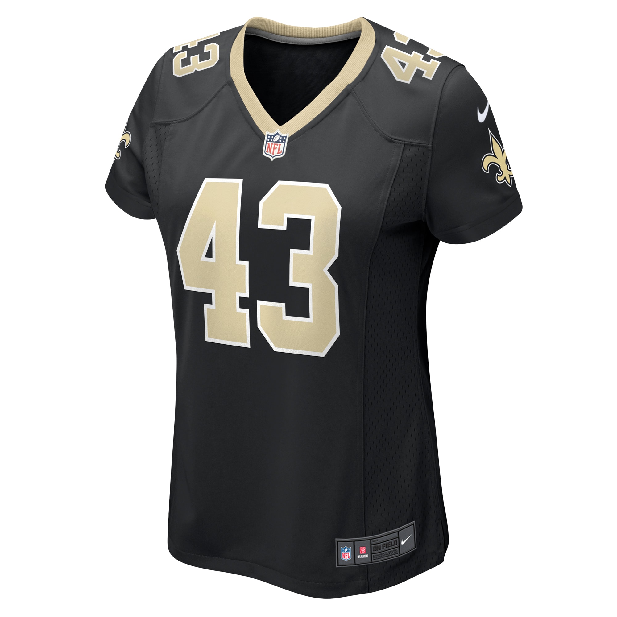 Alternative view of Women's New Orleans Saints Matthew Hayball Black Game Jersey JS6089 nicesnker