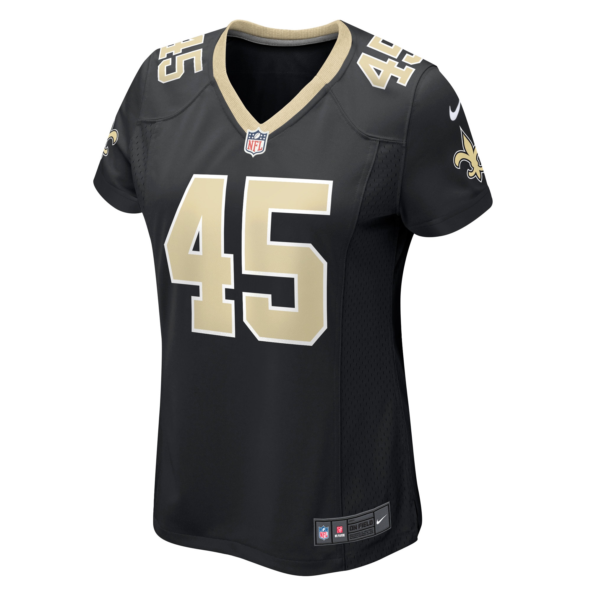Alternative view of Women's New Orleans Saints Nephi Sewell Black Game Player Jersey JS6233 nicesnker
