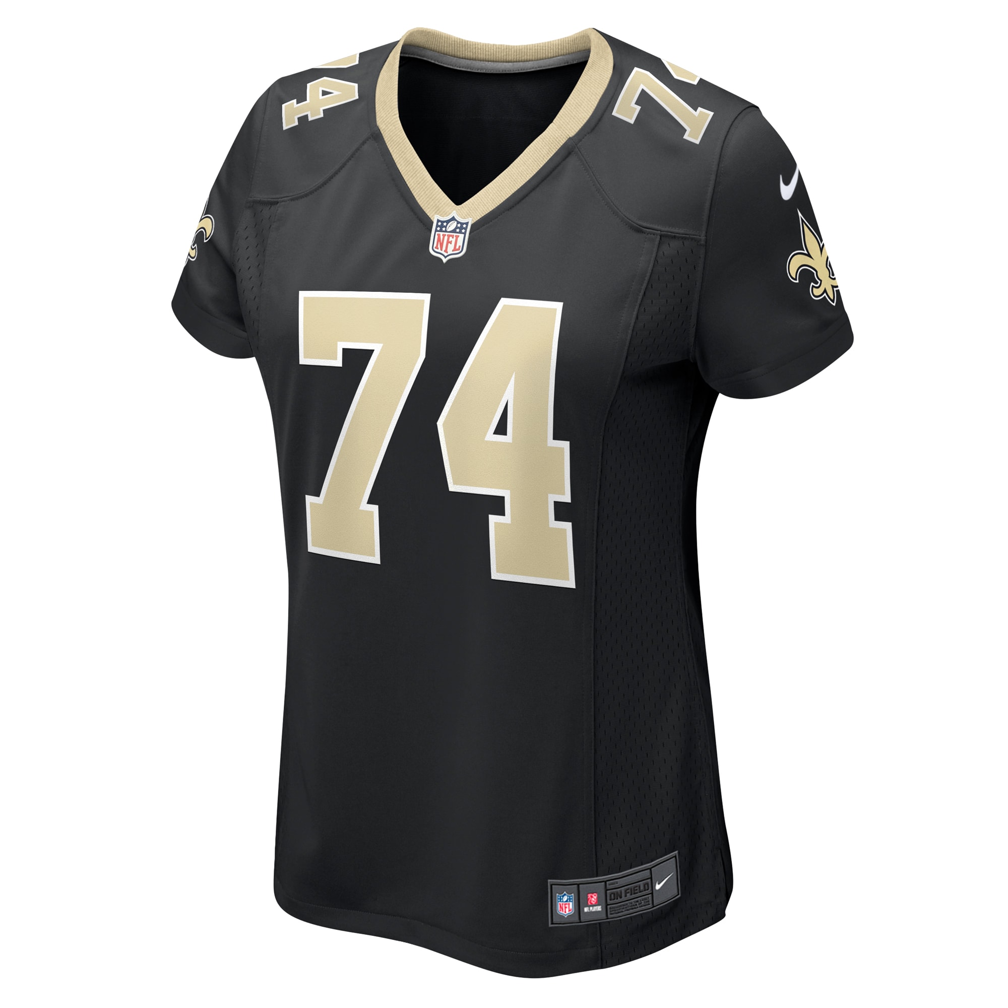 Alternative view of Women's New Orleans Saints Olisaemeka Udoh Black Game Jersey JS4871 nicesnker