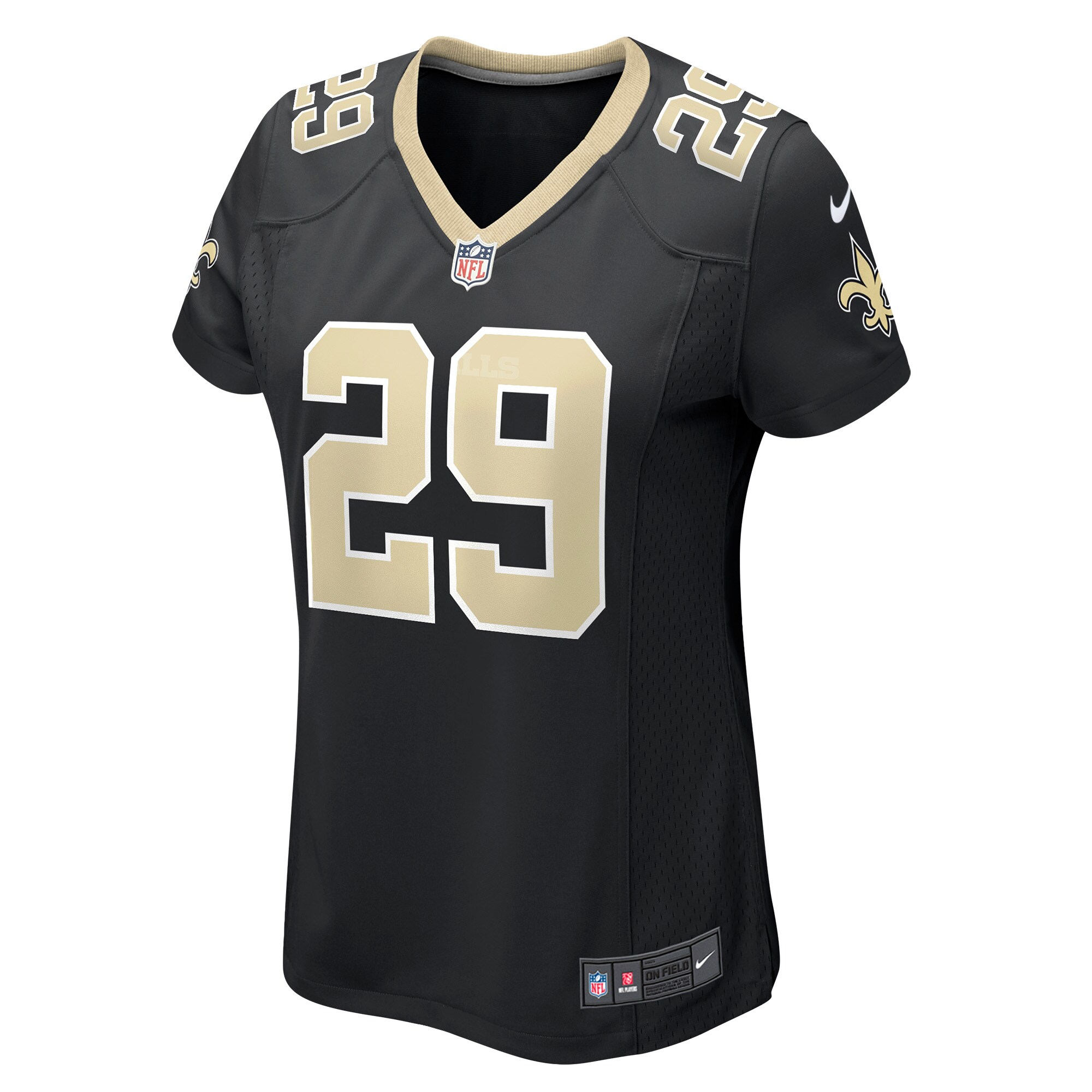 Alternative view of Women's New Orleans Saints Paulson Adebo Black Game Jersey JS6631 nicesnker
