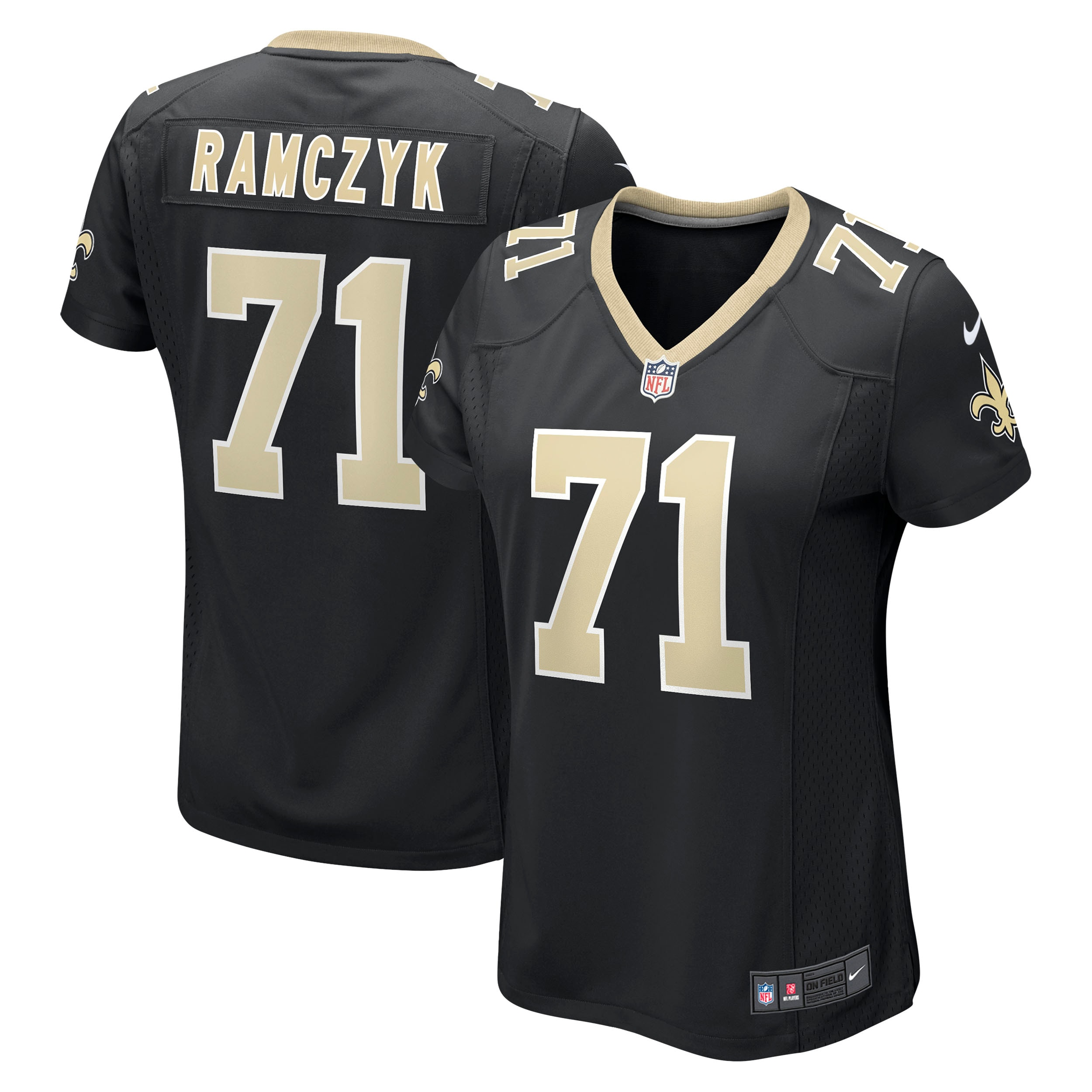 Women's New Orleans Saints Ryan Ramczyk Black Game Jersey JS1696 nicesnker
