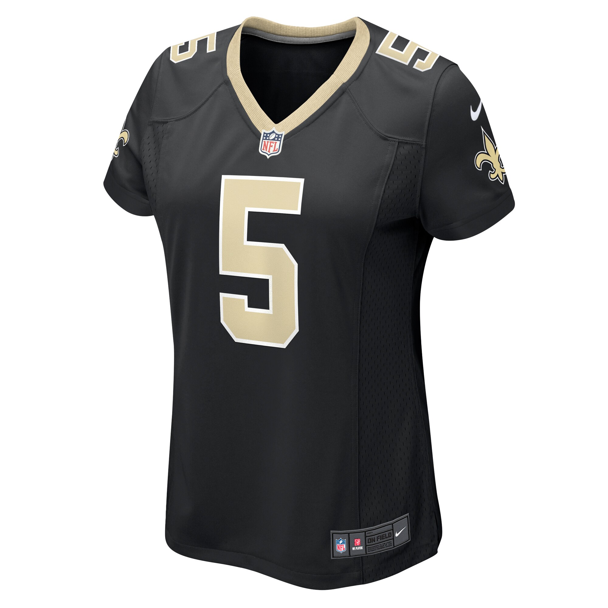 Alternative view of Women's New Orleans Saints Will Harris Black Game Jersey JS6855 nicesnker
