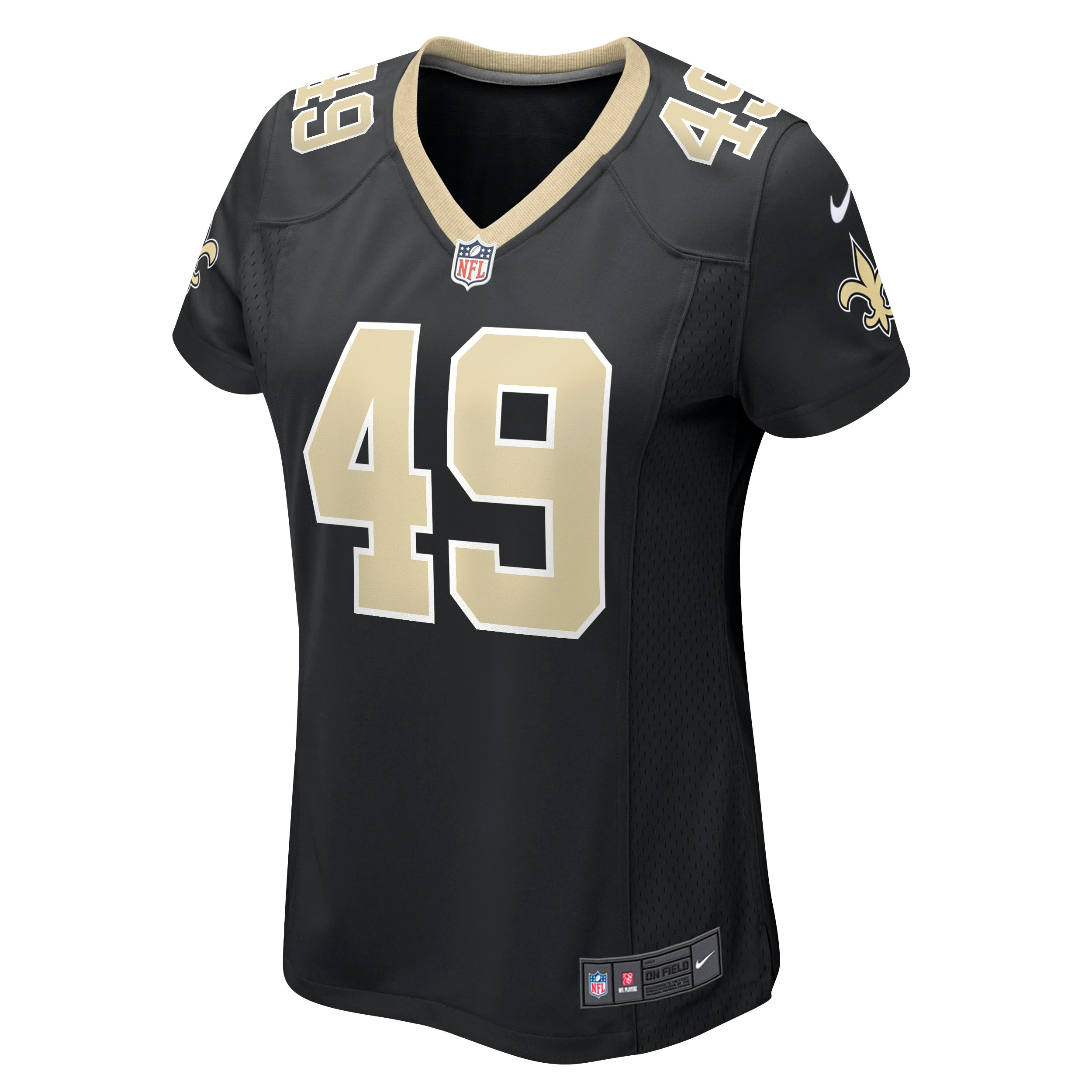 Alternative view of Women's New Orleans Saints Zach Wood Black Game Jersey JS6715 nicesnker