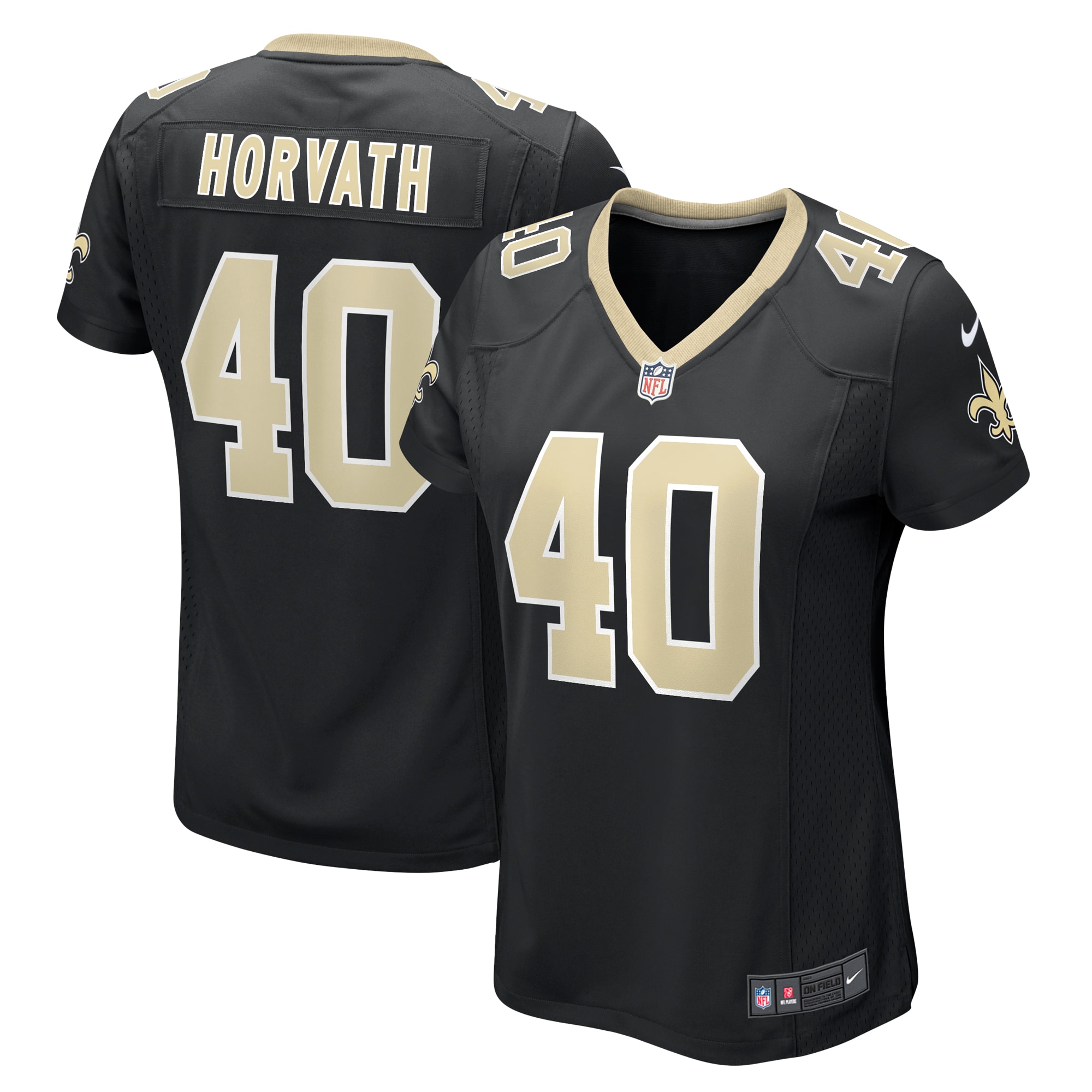 Women's New Orleans Saints Zander Horvath Black Game Jersey JS1423 nicesnker