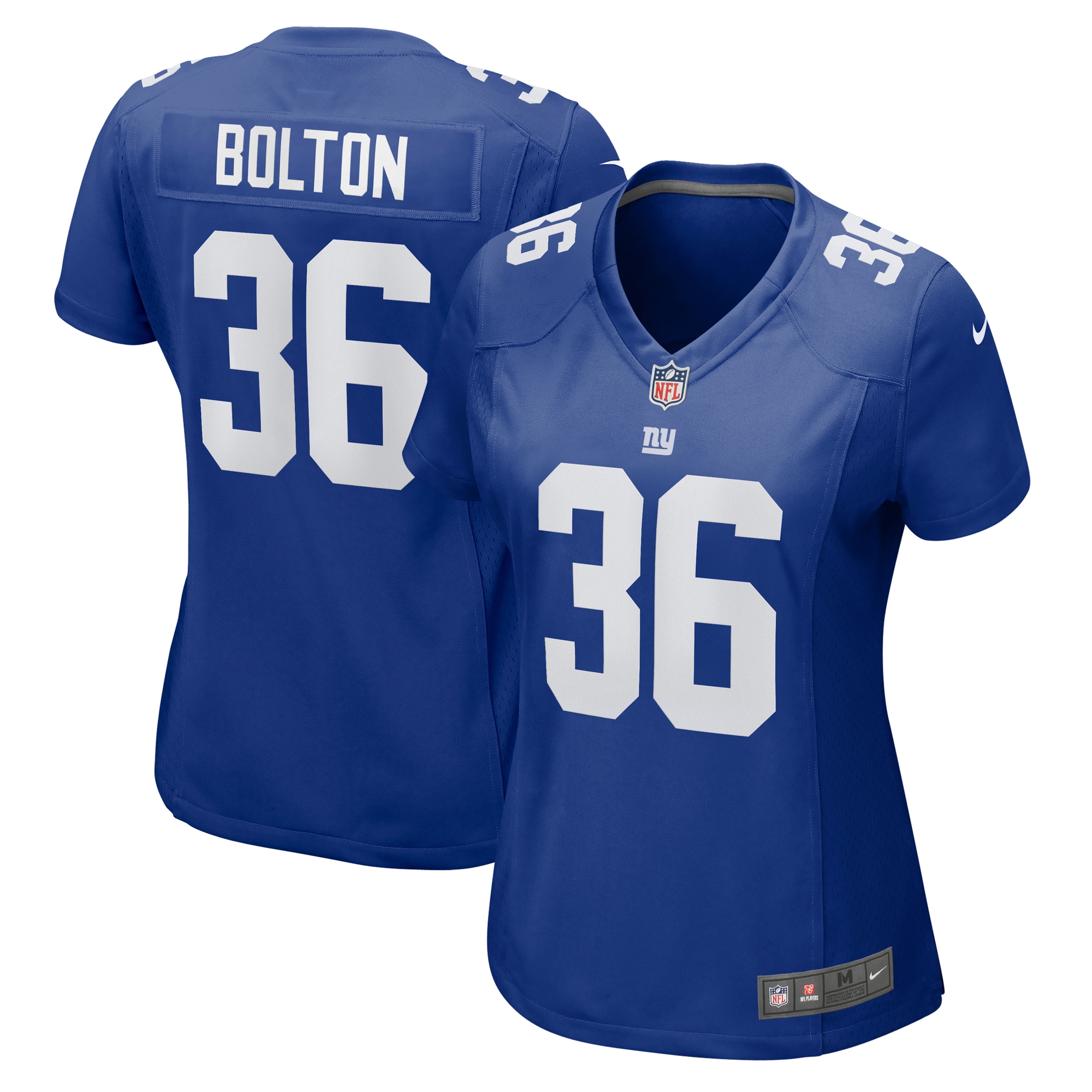 Women's New York Giants Curtis Bolton Royal Game Jersey JS3176 nicesnker
