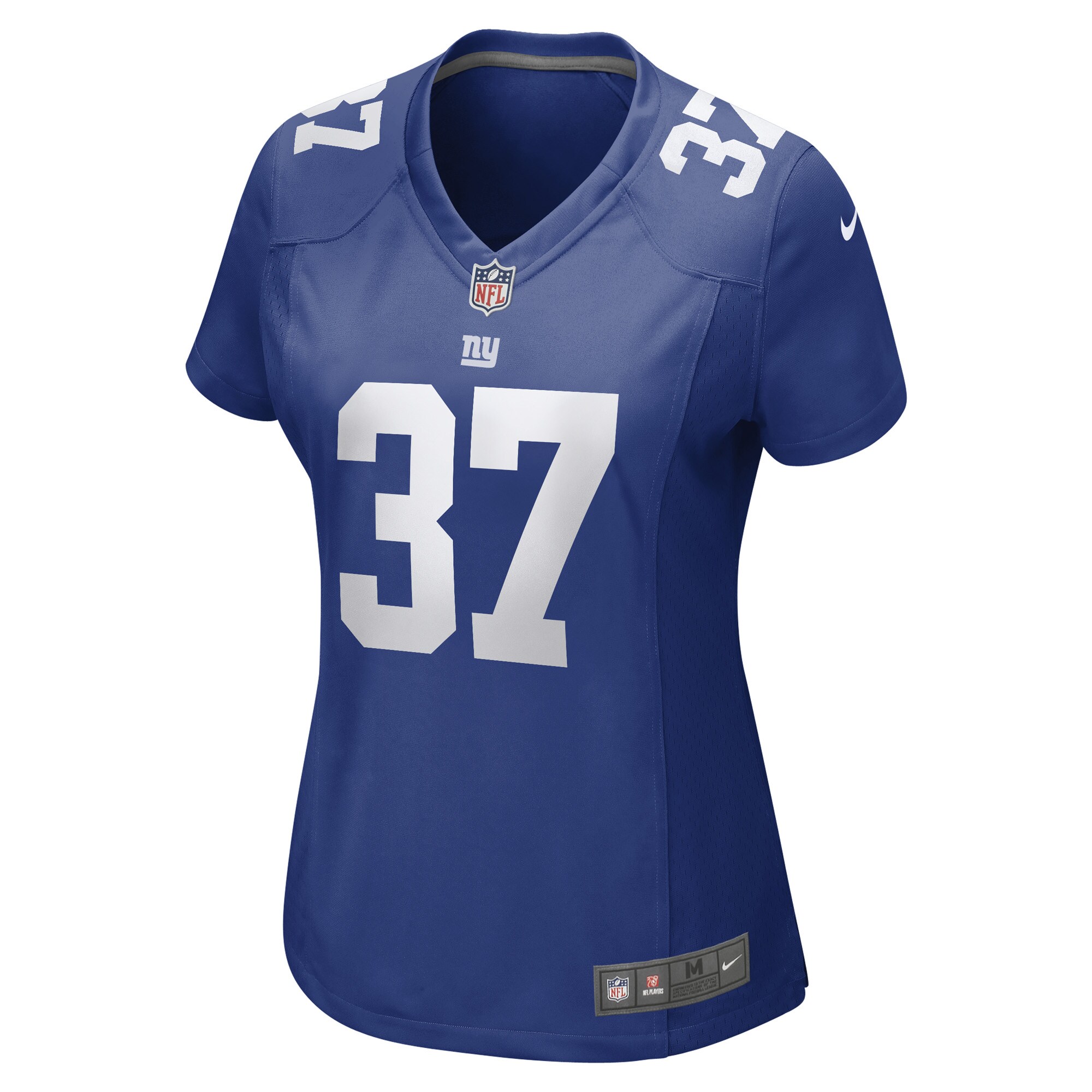 Alternative view of Women's New York Giants Fabian Moreau Royal Game Player Jersey JS5760 nicesnker