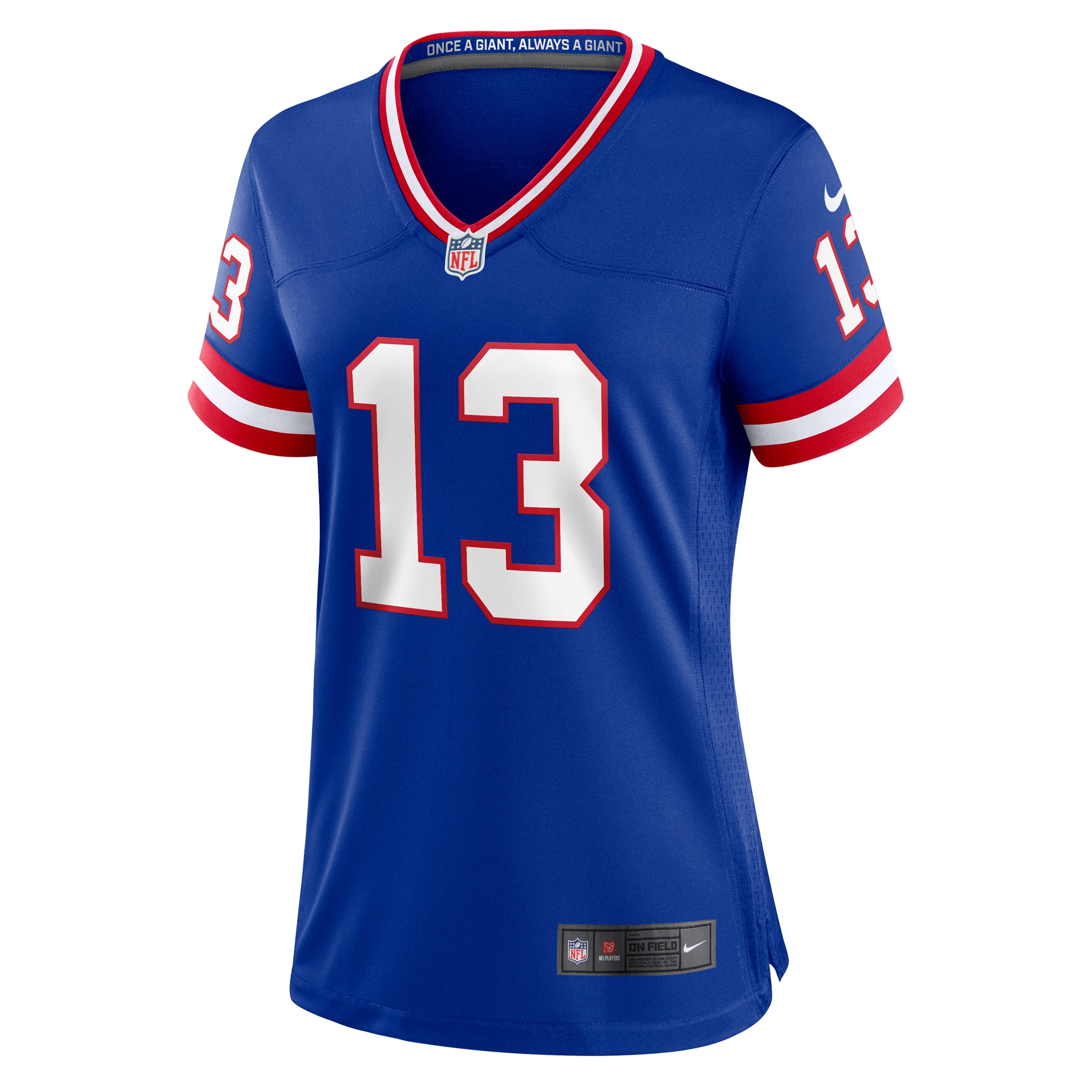 Alternative view of Women's New York Giants Jalin Hyatt Royal Team Game Jersey JS3696 nicesnker