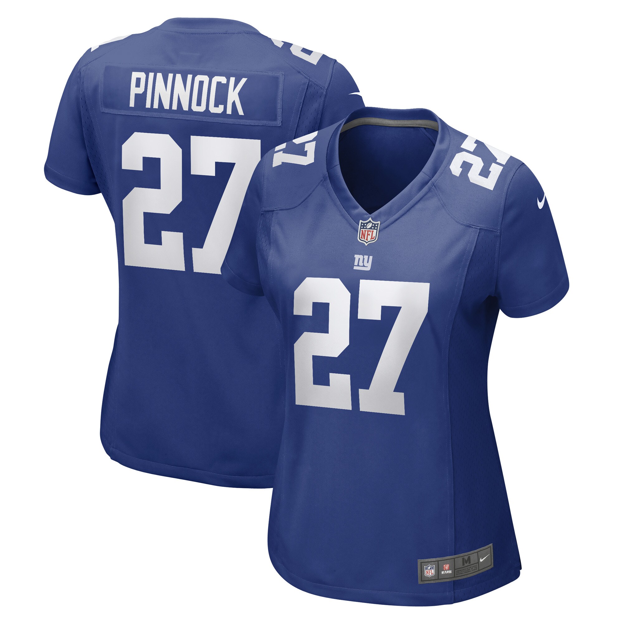 Women's New York Giants Jason Pinnock Royal Game Player Jersey JS4588 nicesnker