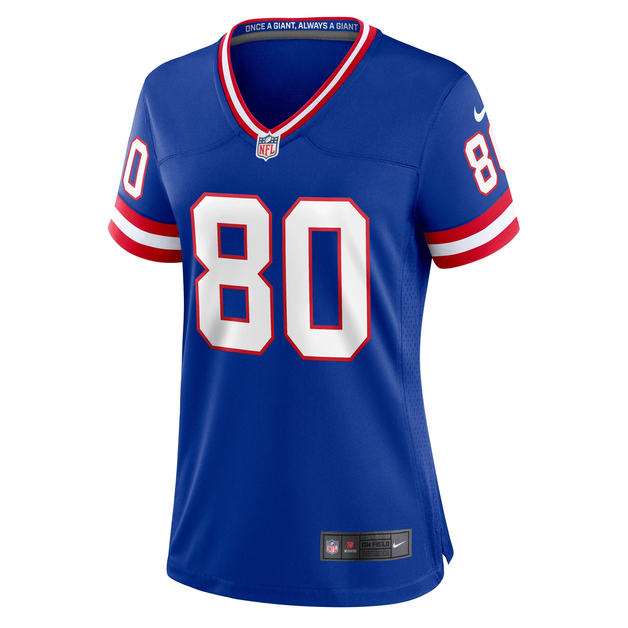 Alternative view of Women's New York Giants Jeremy Shockey Royal Classic Retired Player Game Jersey JS3240 nicesnker