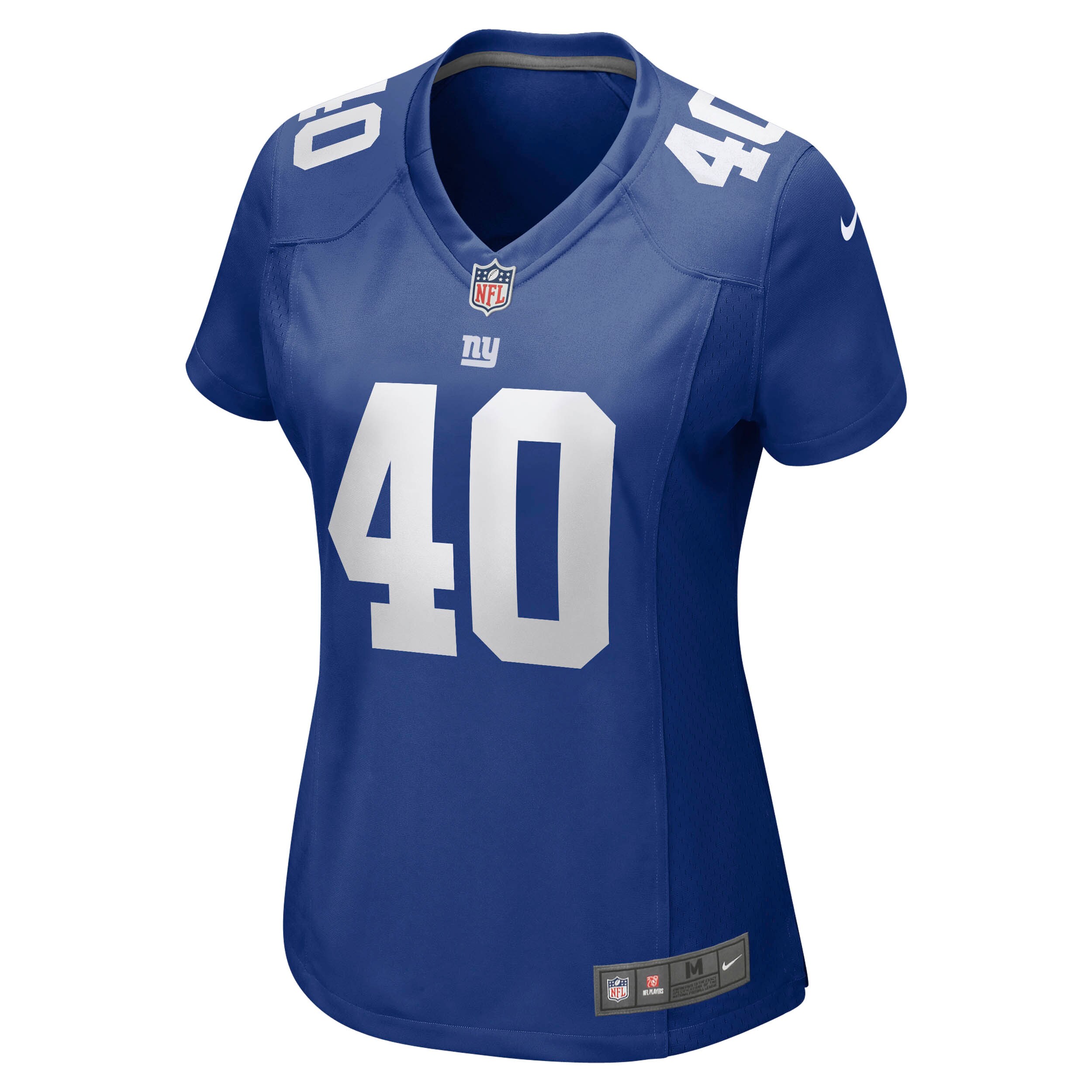 Alternative view of Women's New York Giants Joe Morrison Royal Retired Player Jersey JS9565 nicesnker