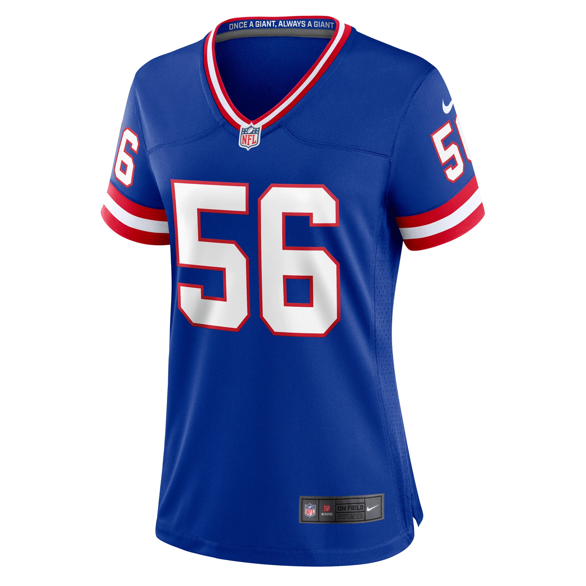 Alternative view of Women's New York Giants Lawrence Taylor Royal Classic Retired Player Game Jersey JS4759 nicesnker