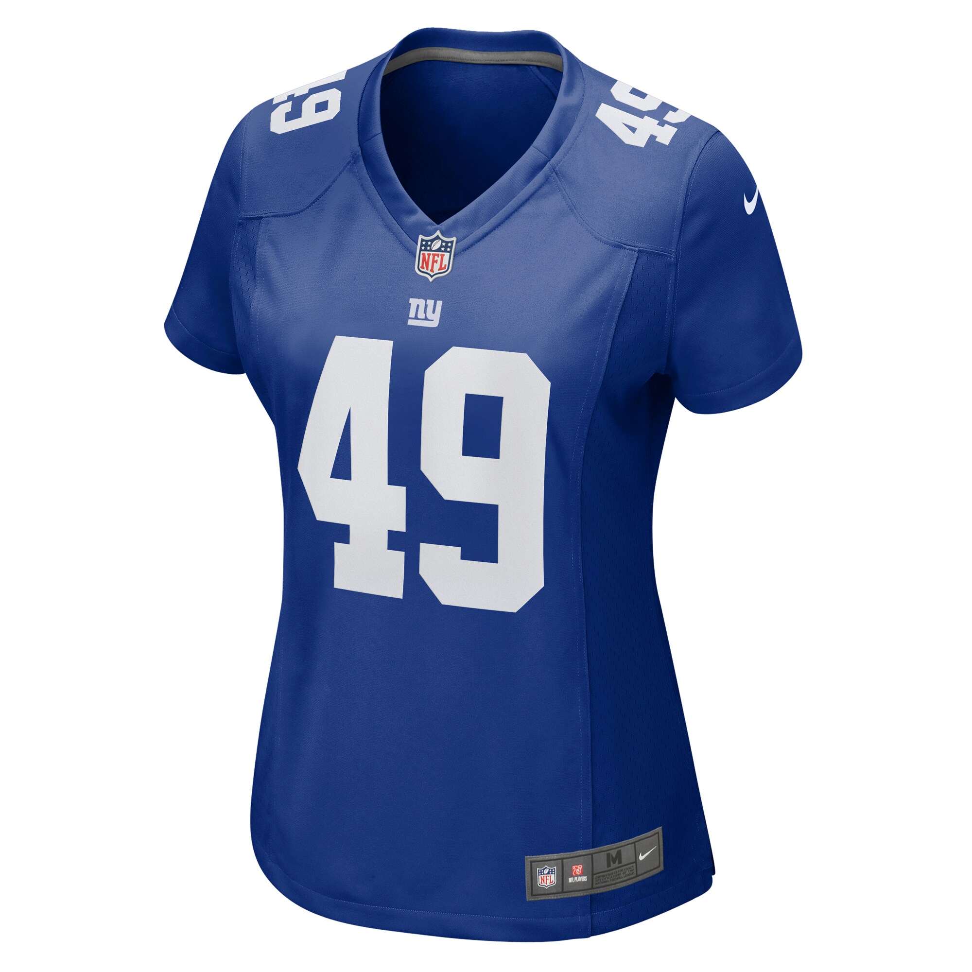 Alternative view of Women's New York Giants Matthew Adams Royal Game Jersey JS5037 nicesnker