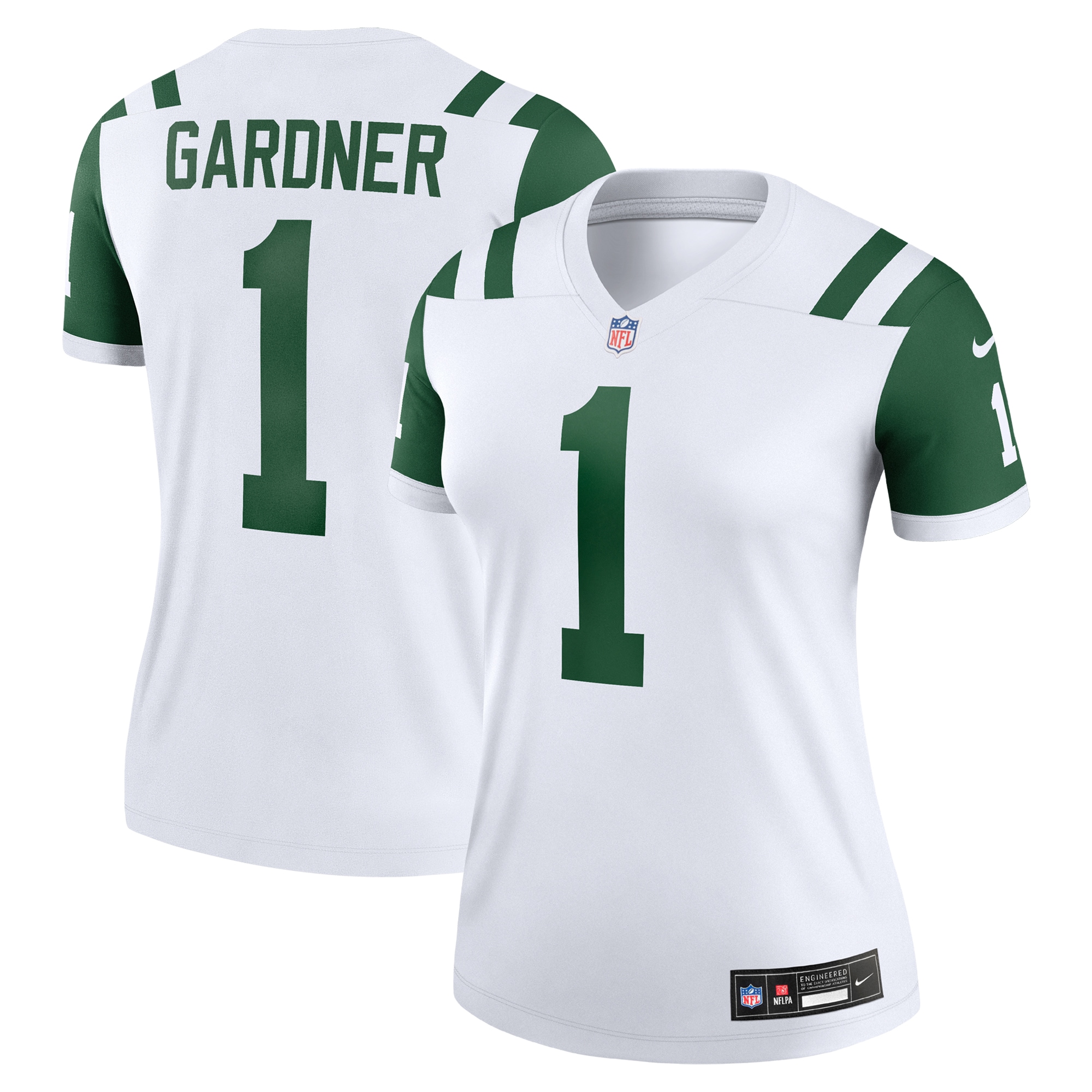 Women's New York Jets Ahmad Sauce Gardner Classic Alternate White Alternate Legend Player Performance Top JS3015 nicesnker