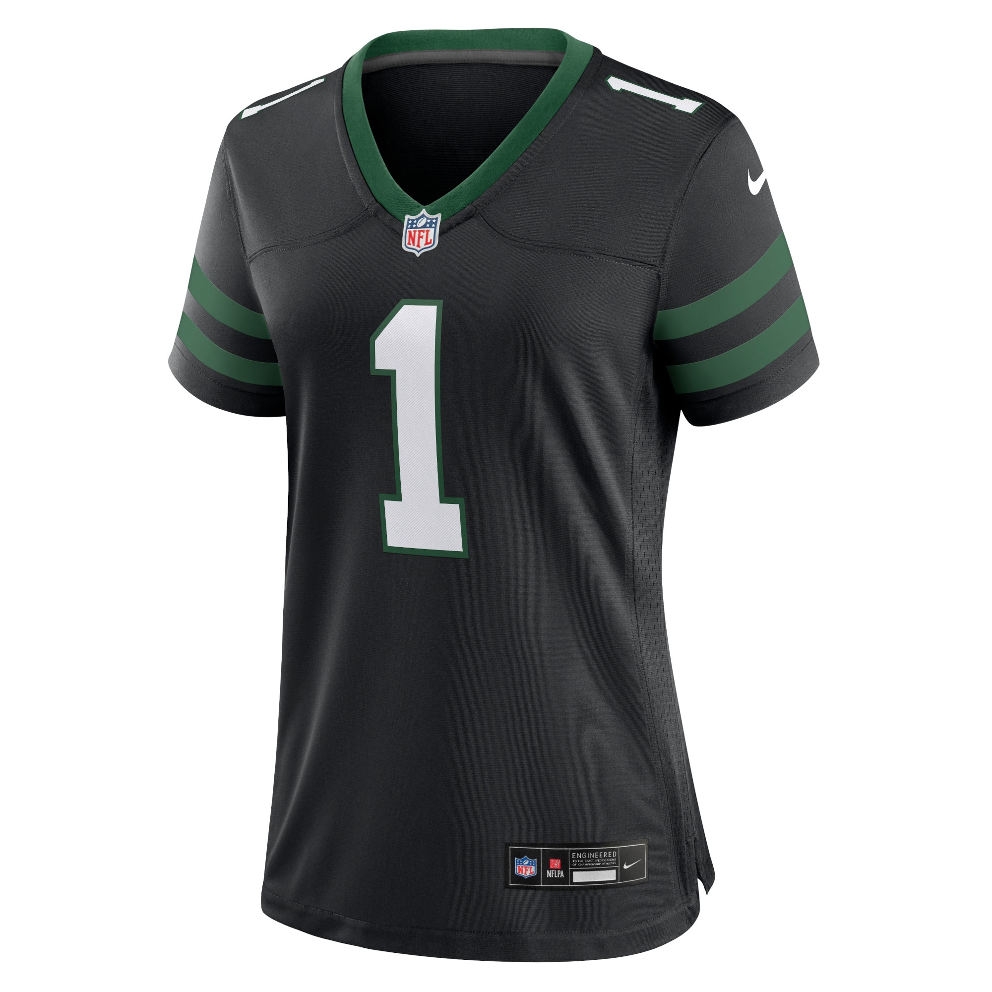 Alternative view of Women's New York Jets Ahmad Sauce Gardner Legacy Black Alternate Game Jersey JS6000 nicesnker
