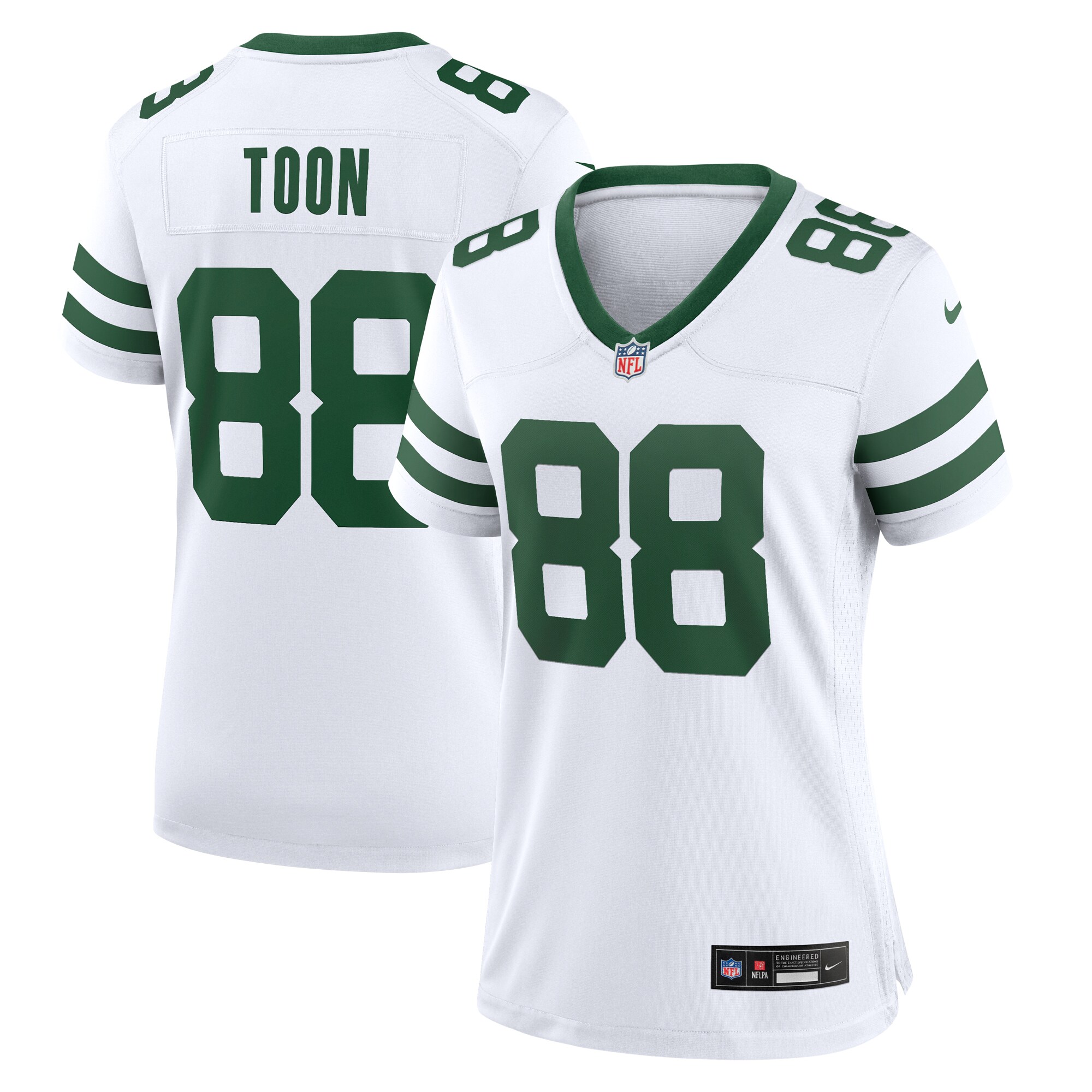 Women's New York Jets Al Toon White Legacy Retired Player Game Jersey JS6841 nicesnker