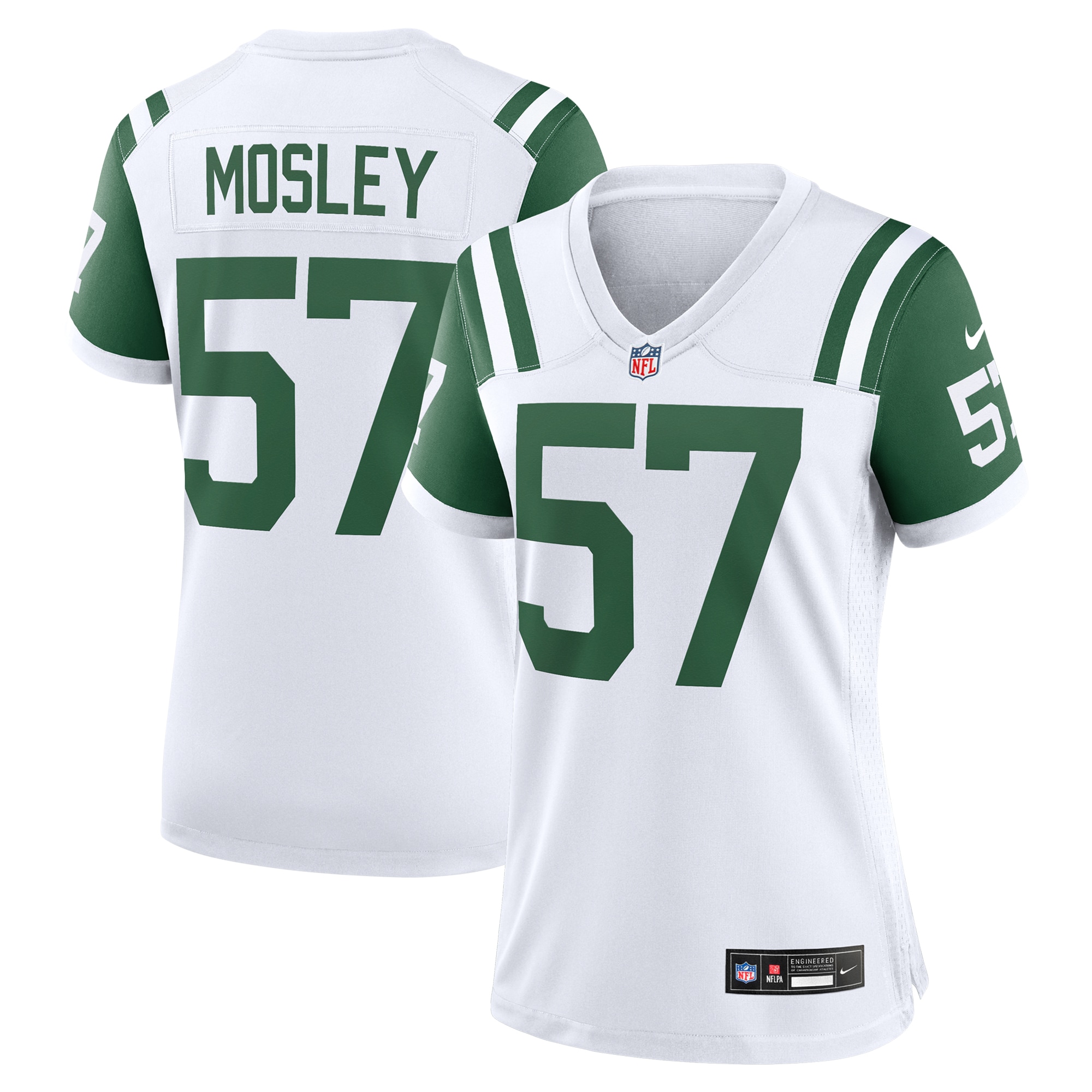 Women's New York Jets C.J. Mosley White Classic Alternate Game Jersey JS8386 nicesnker