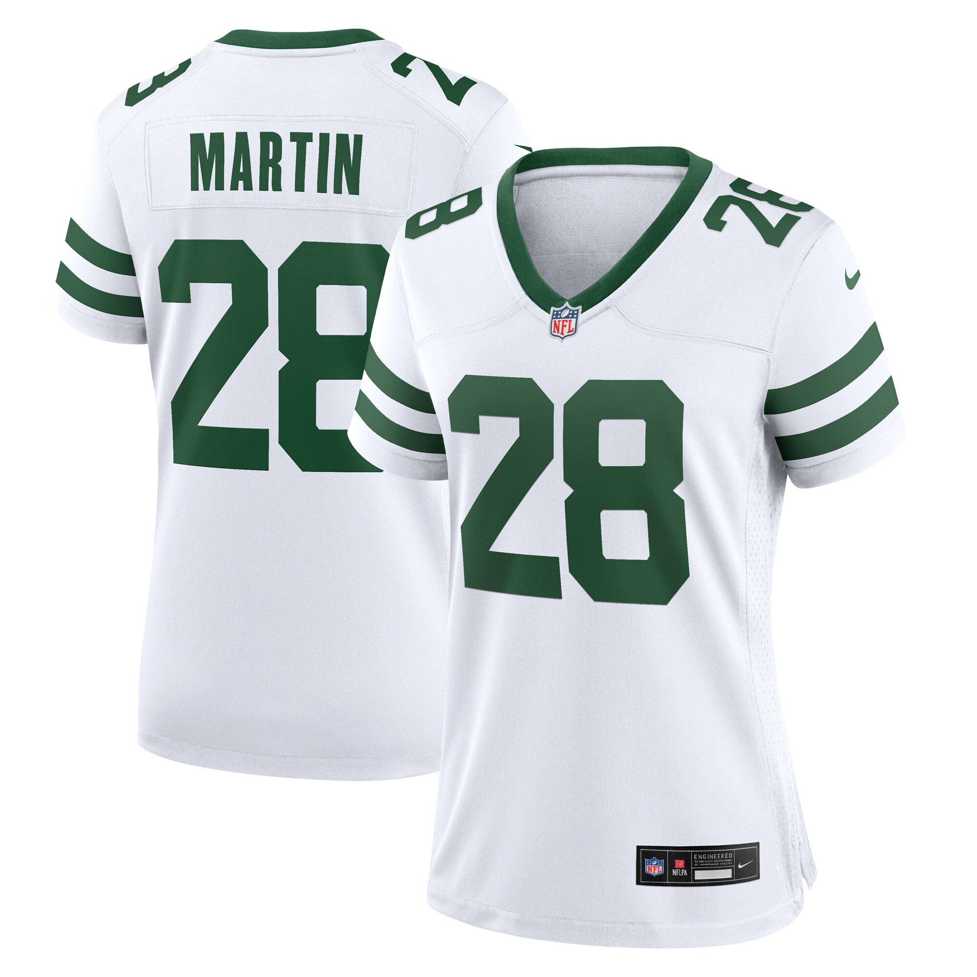 Women's New York Jets Curtis Martin White Legacy Retired Player Game Jersey JS1614 nicesnker