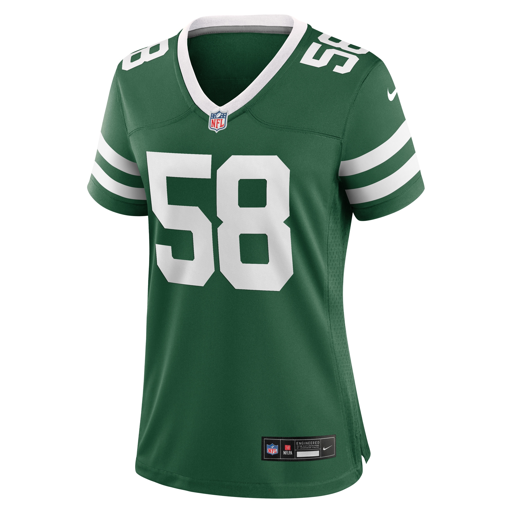 Alternative view of Women's New York Jets Eric Watts Legacy Green Team Game Jersey JS7341 nicesnker
