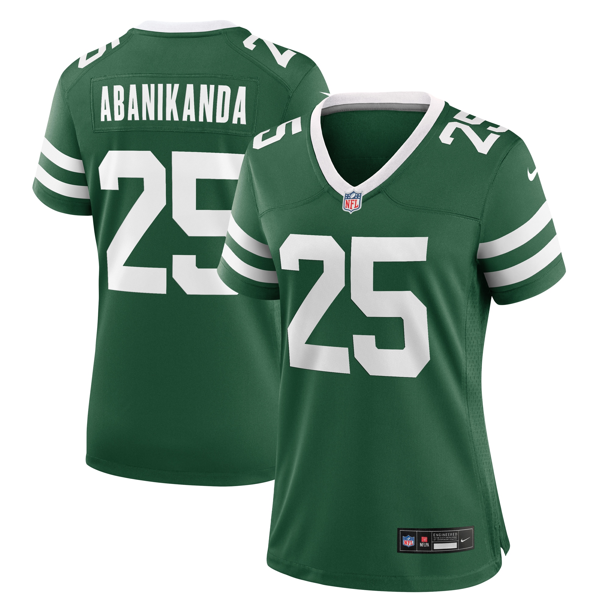 Women's New York Jets Israel Abanikanda Legacy Green Team Game Jersey JS7868 nicesnker