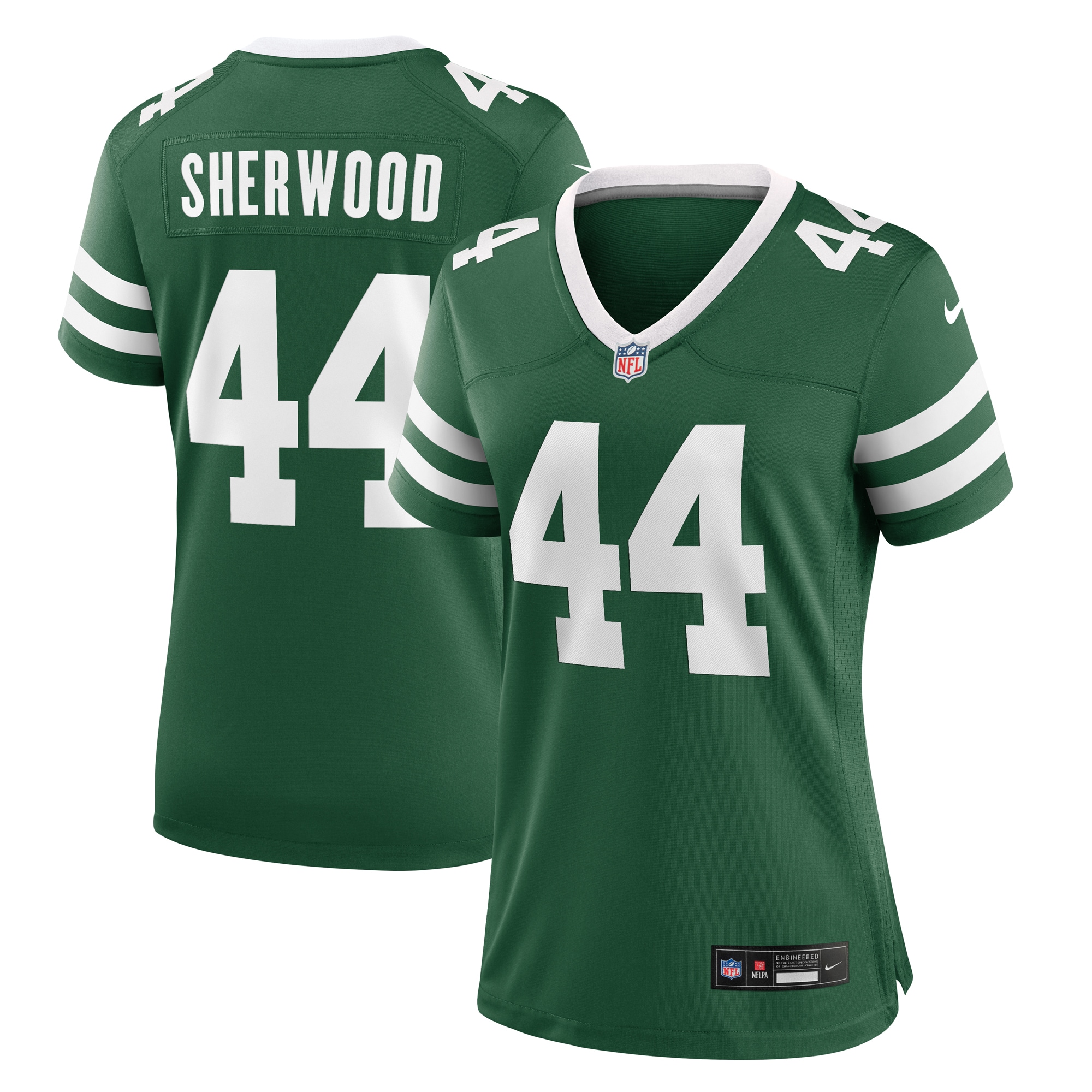 Women's New York Jets Jamien Sherwood Legacy Green Team Game Jersey JS9900 nicesnker