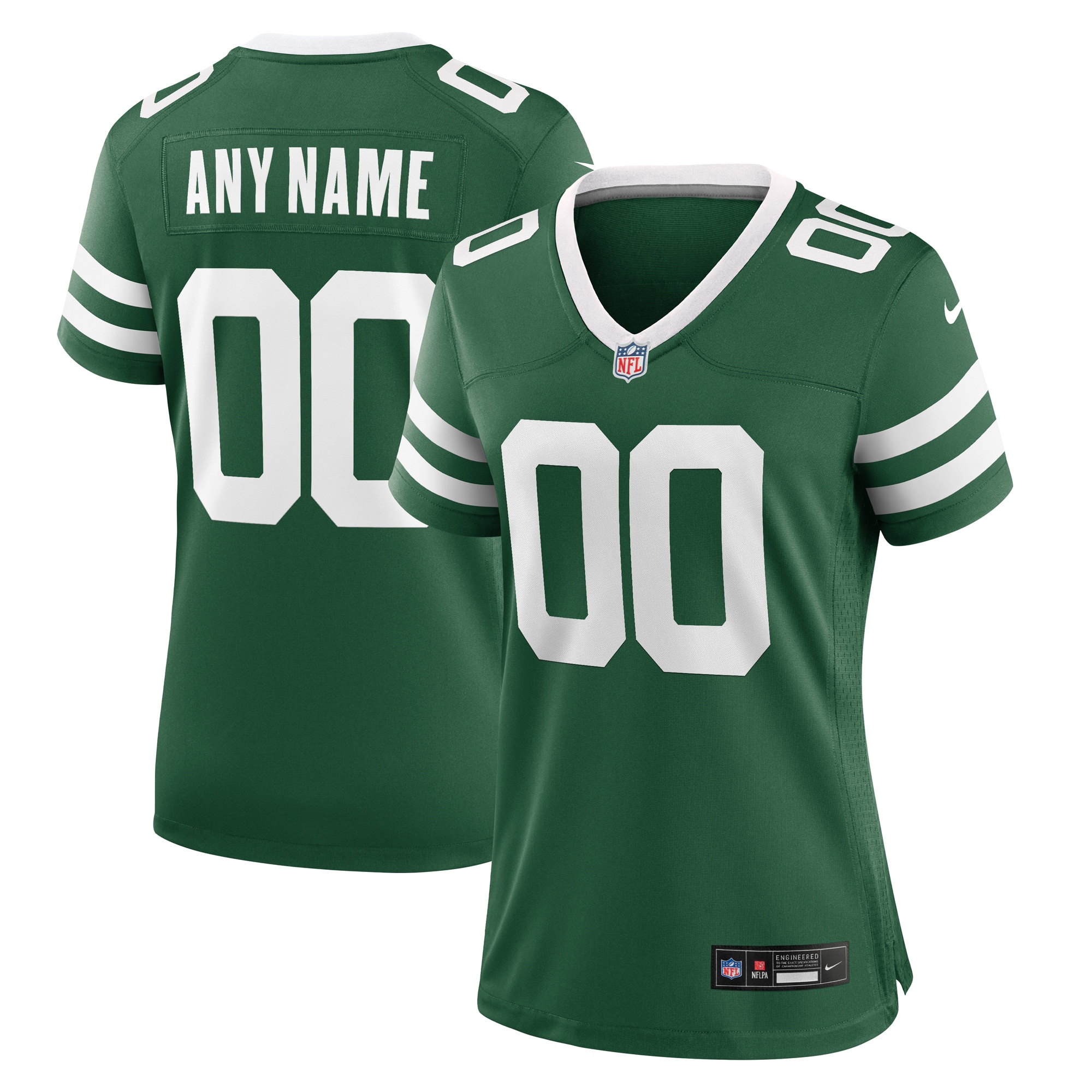 Women's New York Jets Legacy Green Custom Game Jersey JS5356 nicesnker