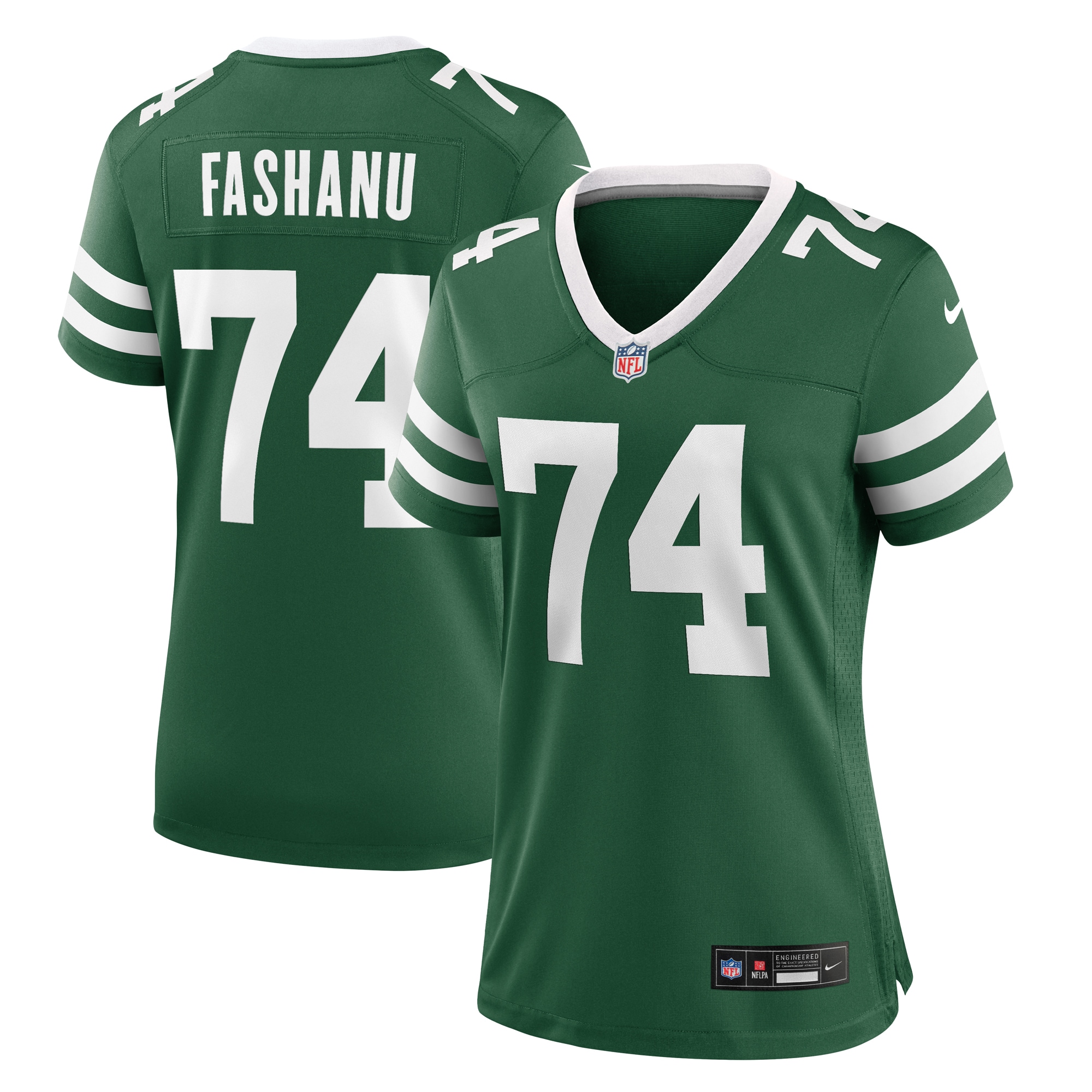 Women's New York Jets Olu Fashanu Legacy Green Team Game Jersey JS3667 nicesnker