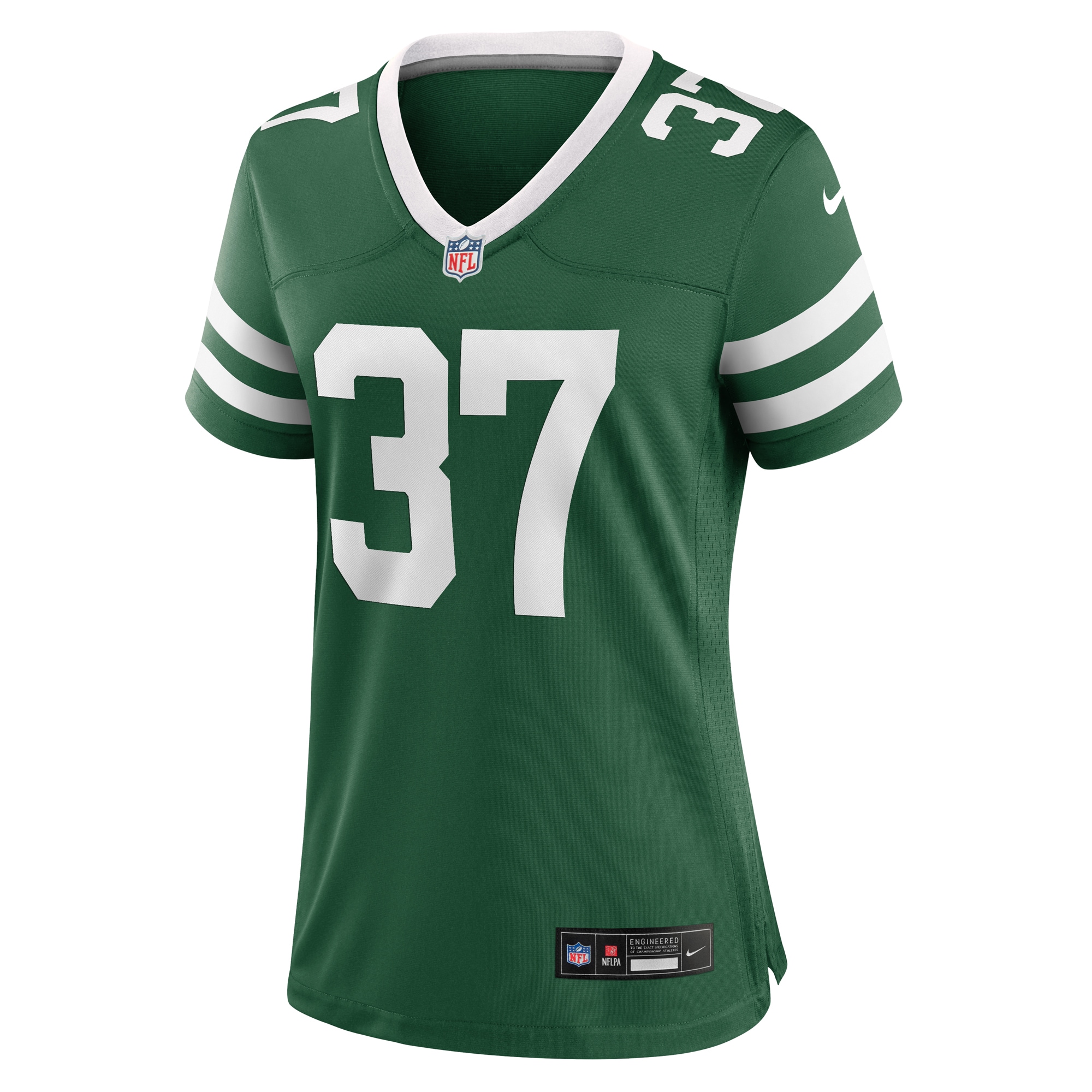 Alternative view of Women's New York Jets Qwan'tez Stiggers Legacy Green Team Game Jersey JS9075 nicesnker