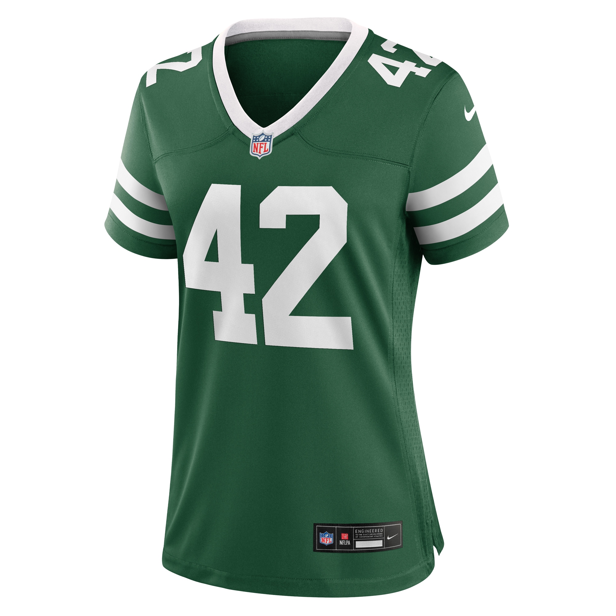 Alternative view of Women's New York Jets Thomas Hennessy Legacy Green Team Game Jersey JS7748 nicesnker